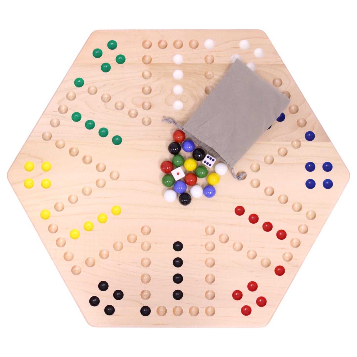 Aggravation Wahoo Marble Board Game, Double-Sided, Hand Painted - AmishToyBox.com ~ Blessings Grow Meadows