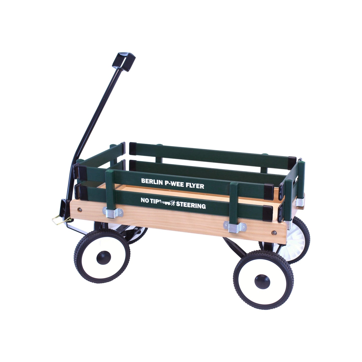 Amish-made Berlin P-Wee Wagon Model F257 by AmishToyBox.com, small wooden wagon with blue and red accents for children.