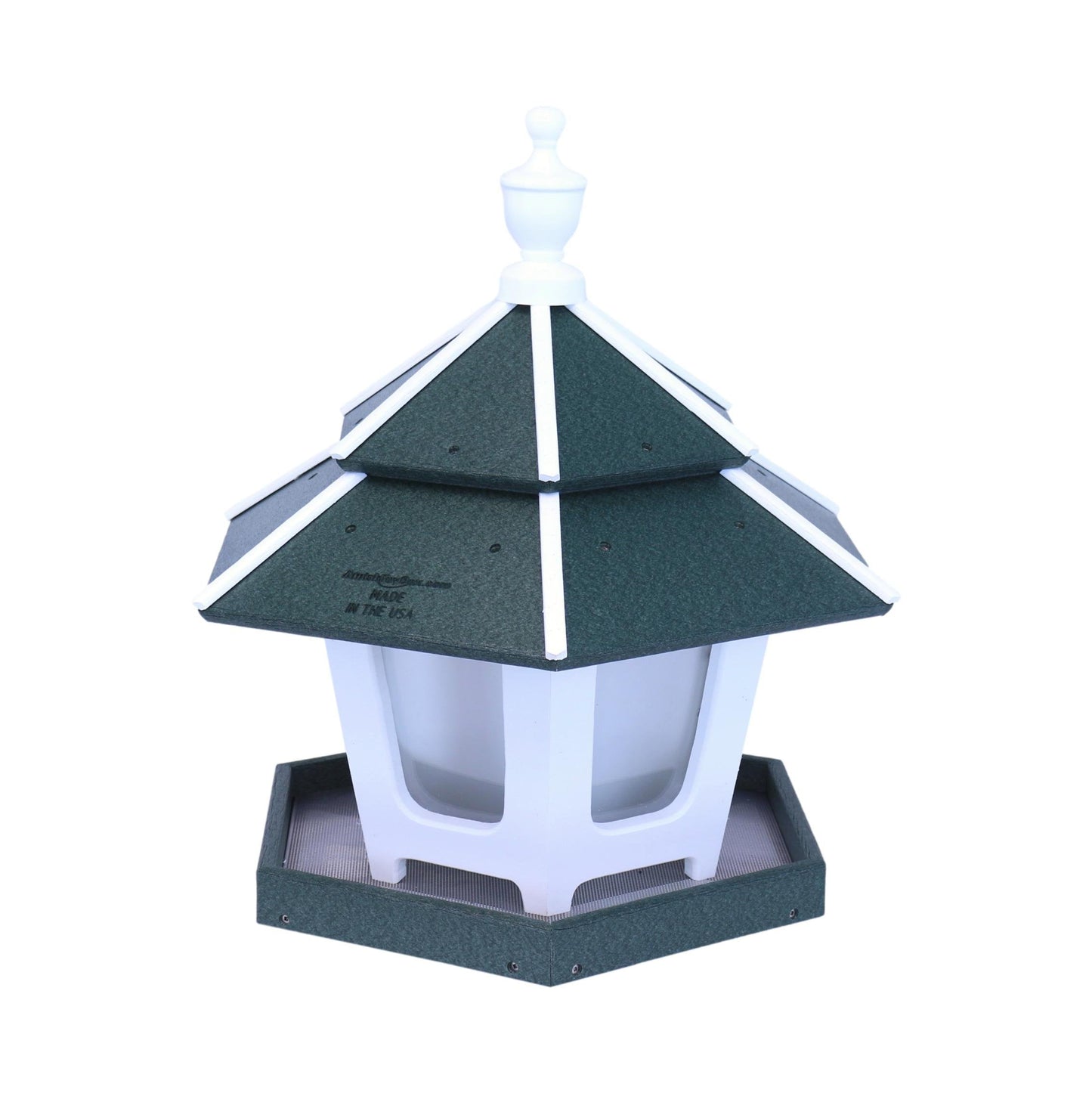 Gazebo Bird Feeder - Triple Compartment, Post-Mount - AmishToyBox.com ~ Blessings Grow Meadows