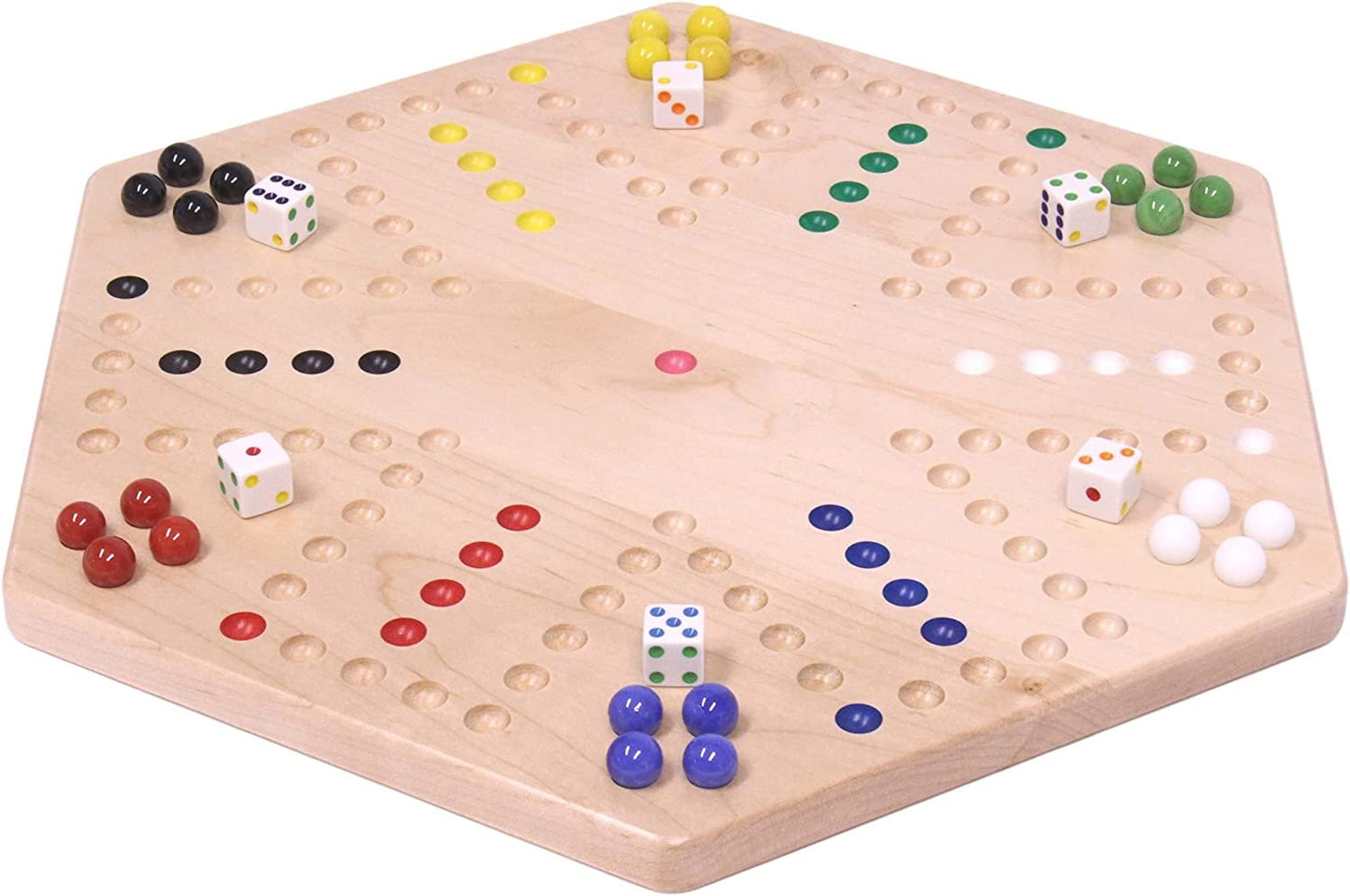 Aggravation Wahoo Marble Board Game, Double-Sided, Hand Painted - AmishToyBox.com ~ Blessings Grow Meadows