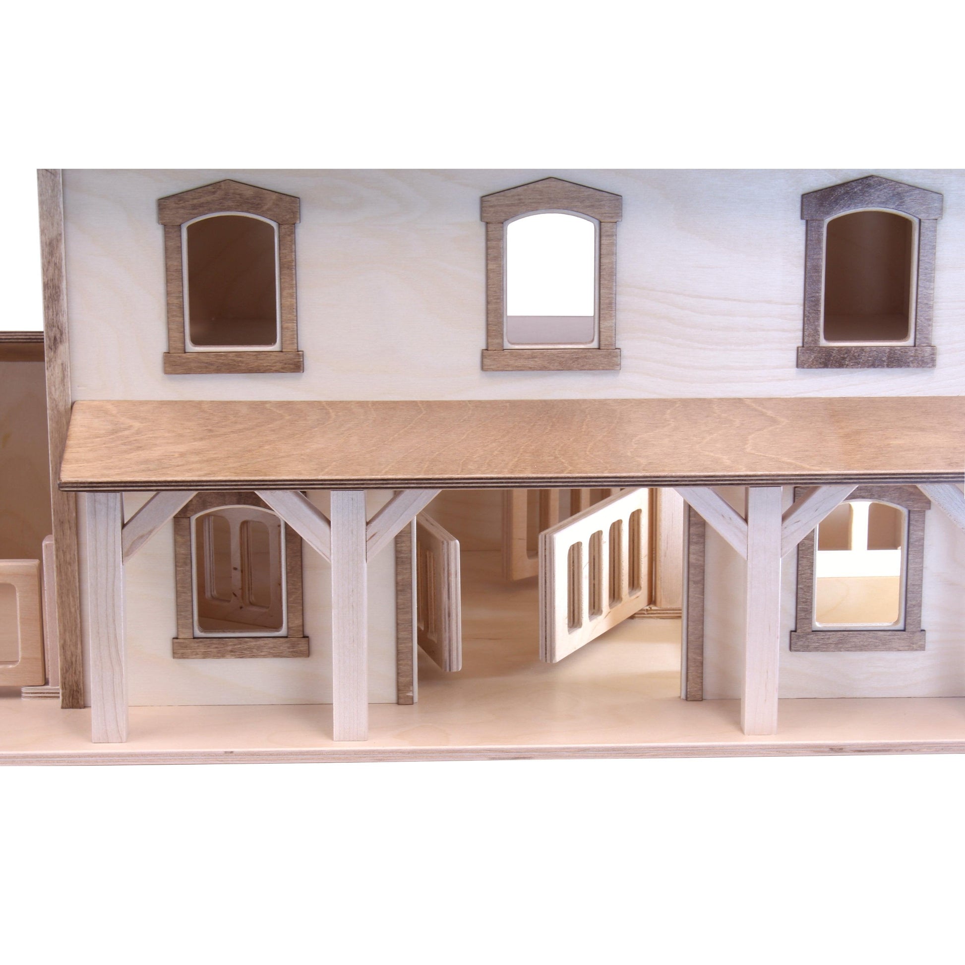 Hand-crafted large Pennsylvania Bank Barn toy by AmishToyBox.com, detailed wooden farm building from Lancaster County, PA.