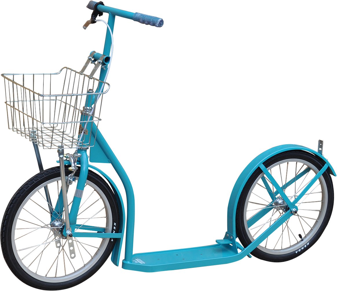 Amish-made Deluxe Kick Scooter Bike for big kids, Model 1660, sports style with sturdy frame and colorful handlebars.