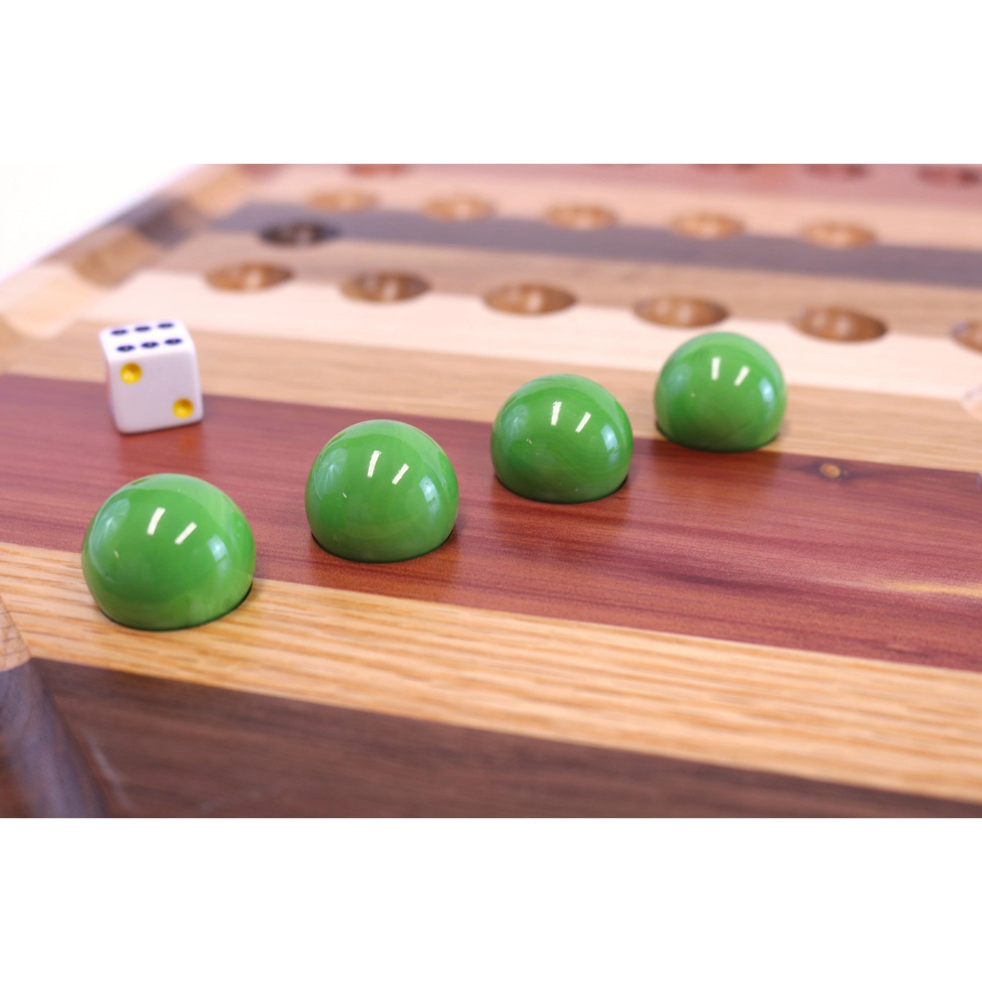 Multi-wood marble game board set by AmishToyBox, 24-inch wide wooden toy with colorful marbles and smooth finish.