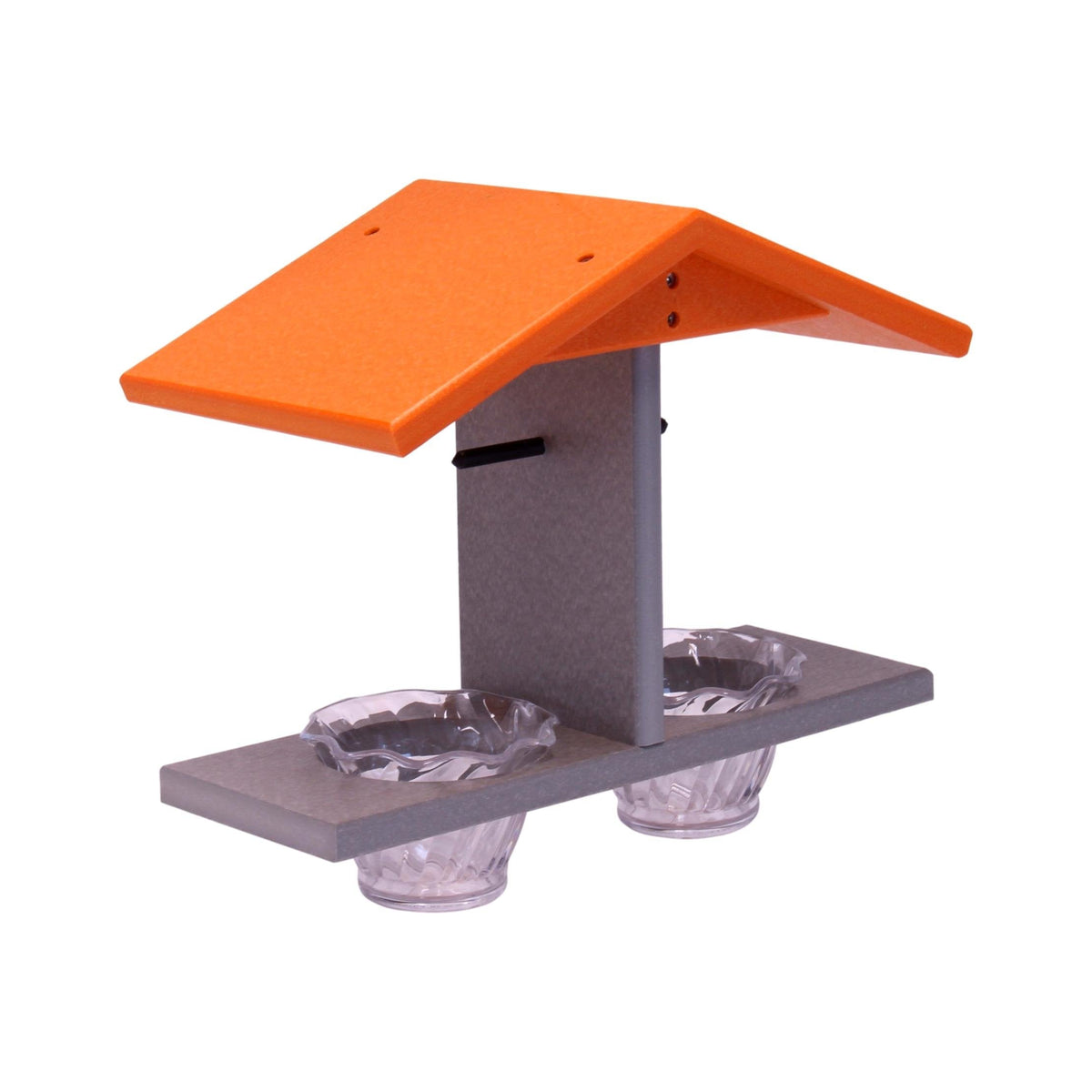 AmishToyBox.com Oriole Bird Feeder with double cups, pegs for orange halves, designed for attracting orioles and other songbirds.