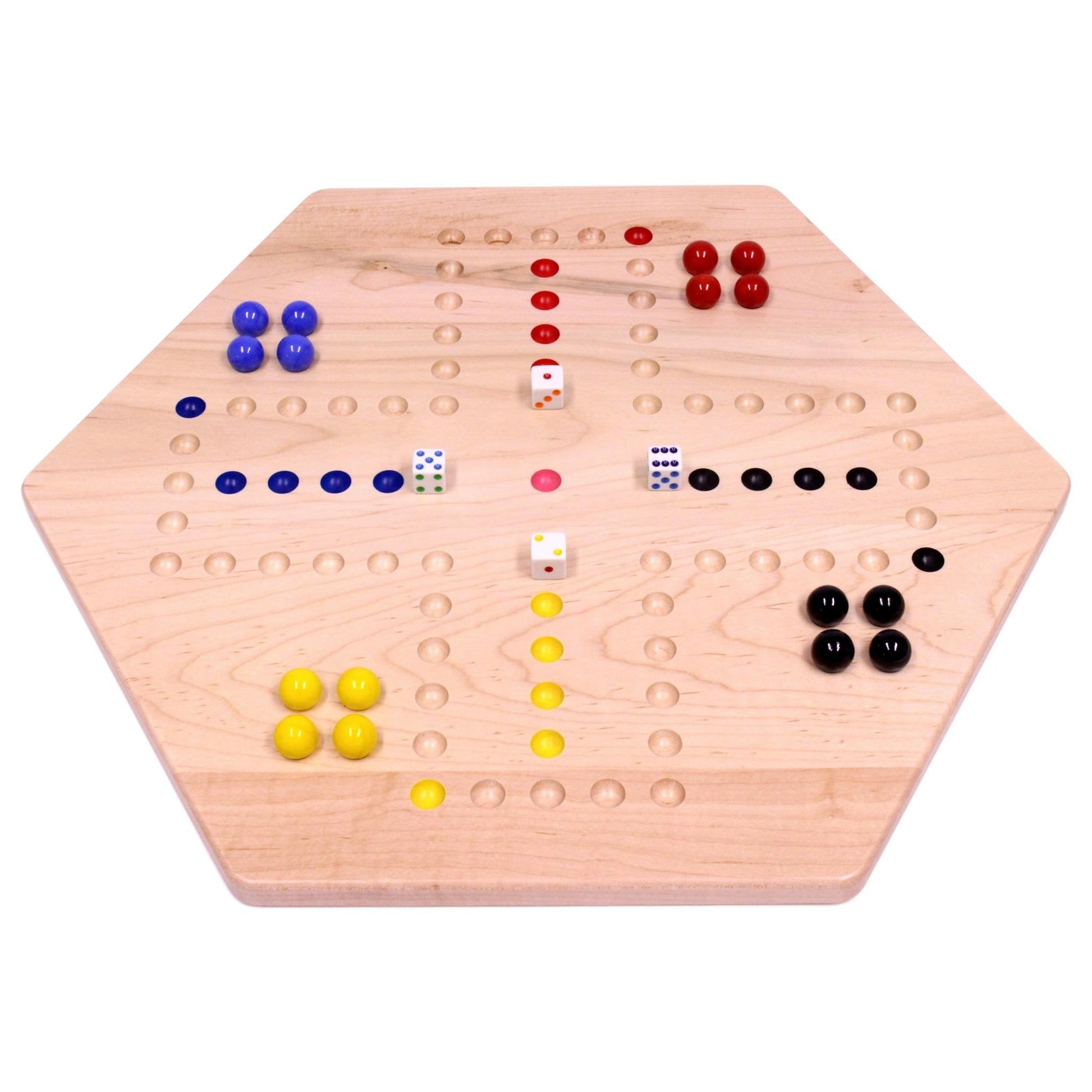 Aggravation Wahoo Marble Board Game, Double-Sided, Hand Painted - AmishToyBox.com ~ Blessings Grow Meadows