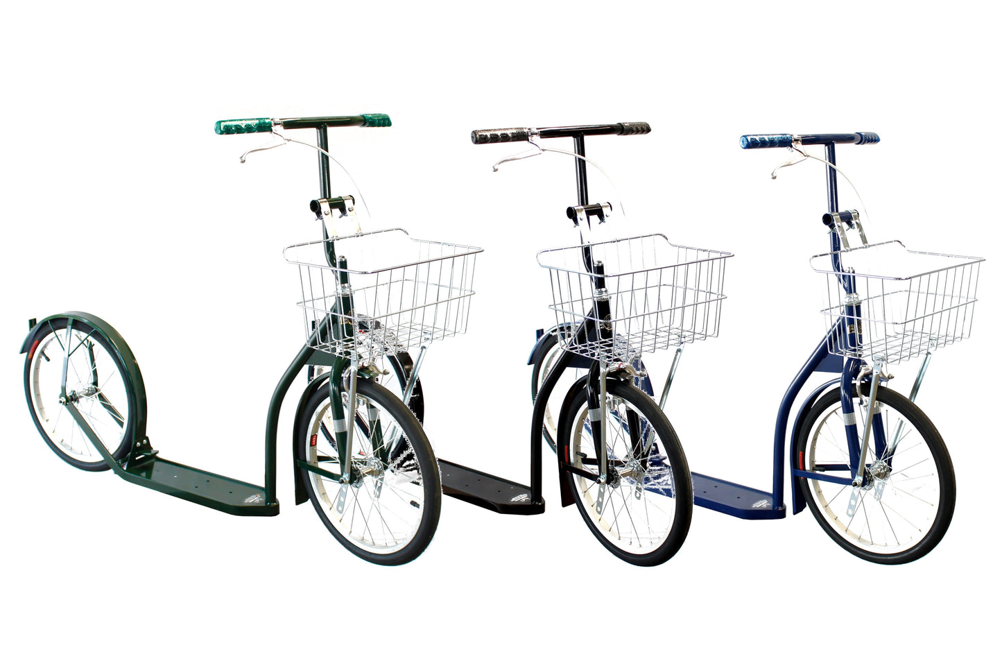 Amish-made Deluxe Kick Scooter Bike for big kids, Model 1660, featuring sturdy frame and handlebars for outdoor play and sports.