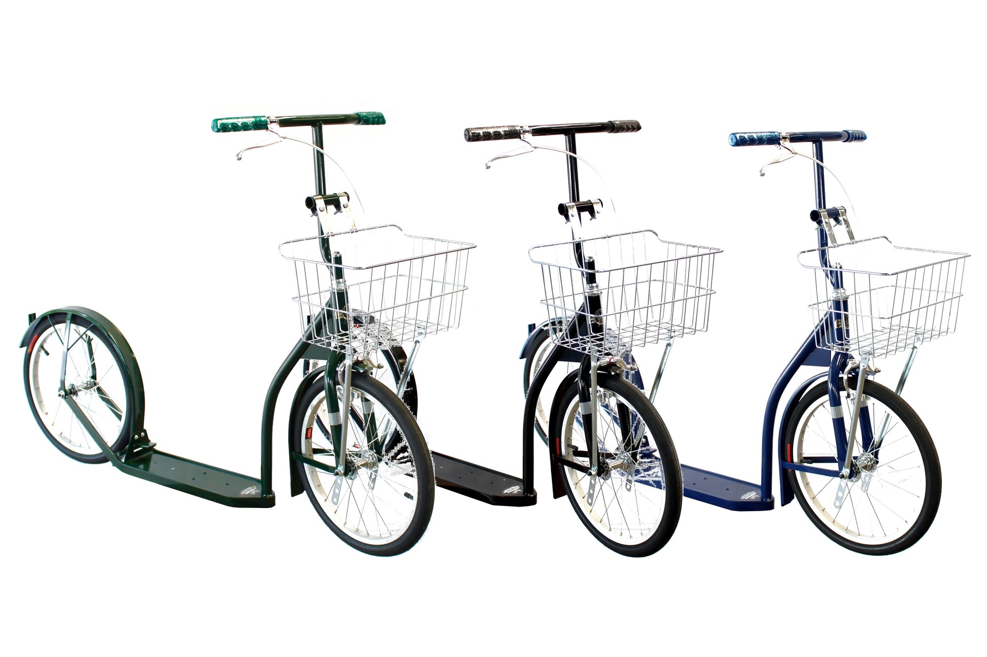 Amish-made Deluxe Kick Scooter Bike for big kids, Model 1660, featuring sturdy frame and handlebars for outdoor play and sports.