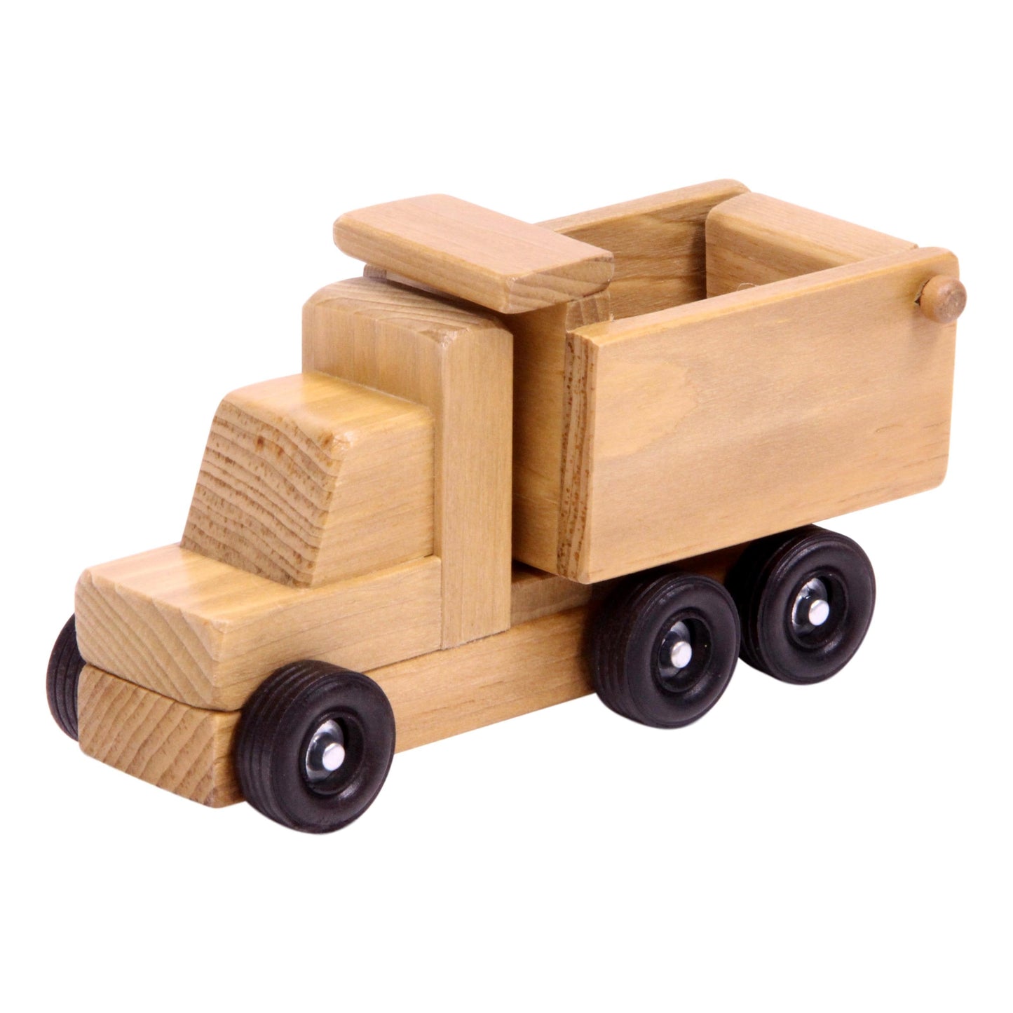 阿米什手工木製玩具翻斗車，兒童安全漆面