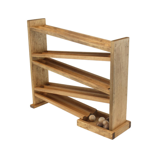 Wooden Ball Roller Racetrack Toy, Amish-Made, with 8 Wooden Balls - AmishToyBox.com ~ Blessings Grow Meadows