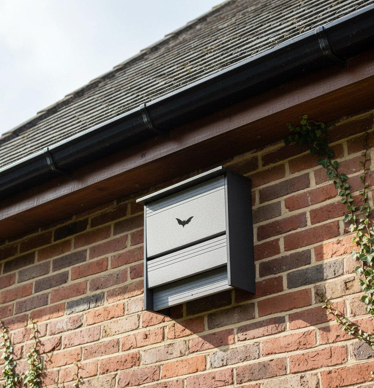Amish-made 20 colony bat house crafted from eco-friendly poly lumber, designed to attract and shelter bats outdoors.