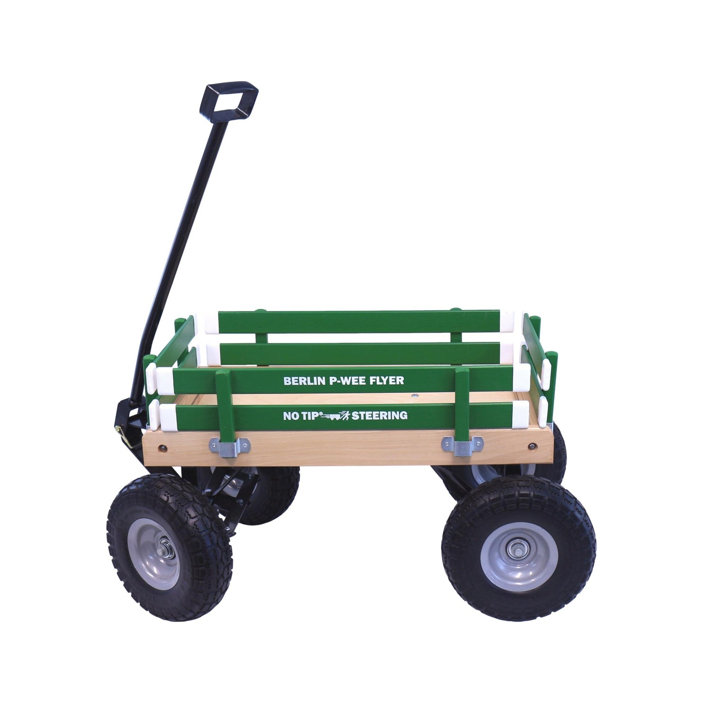Amish-made Berlin Big-Foot Kid's Wagon Model F300, pull-behind wooden wagon for children, crafted in Ohio with durable design.