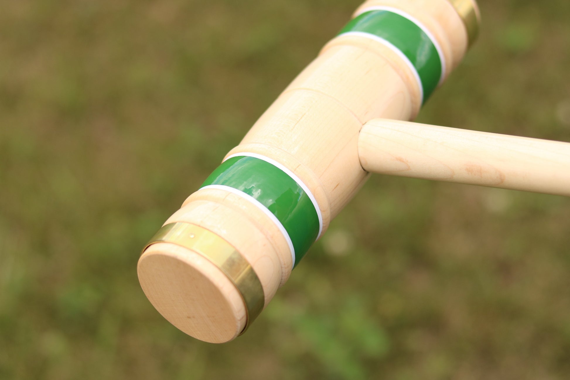 Deluxe 8-player wooden croquet game set with mallets, balls, and hoops in a sturdy wooden holder for outdoor backyard play.