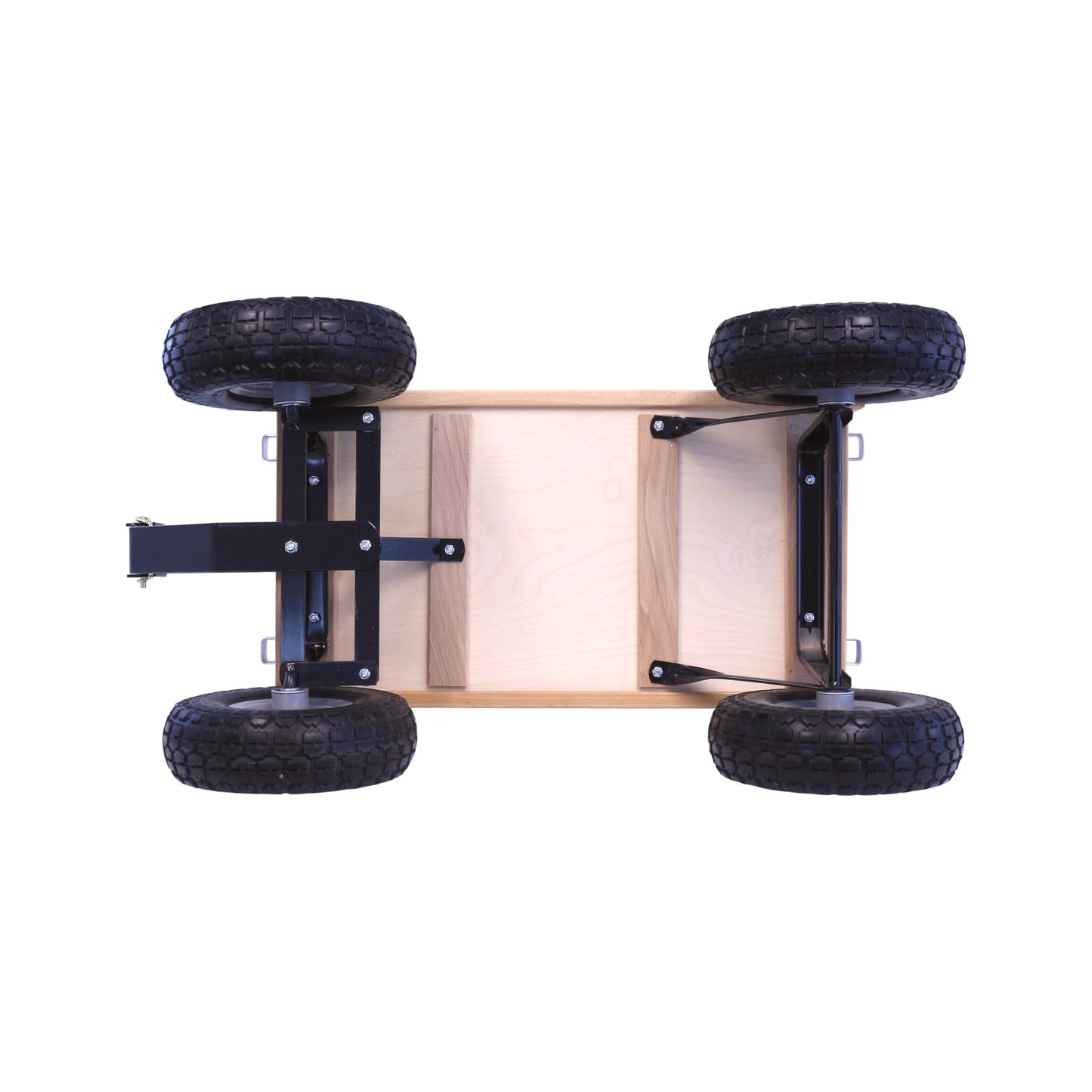 Amish-made Berlin Big-Foot Kid's Wagon Model F300, pull-behind wagon for children, crafted in Ohio with wooden construction.