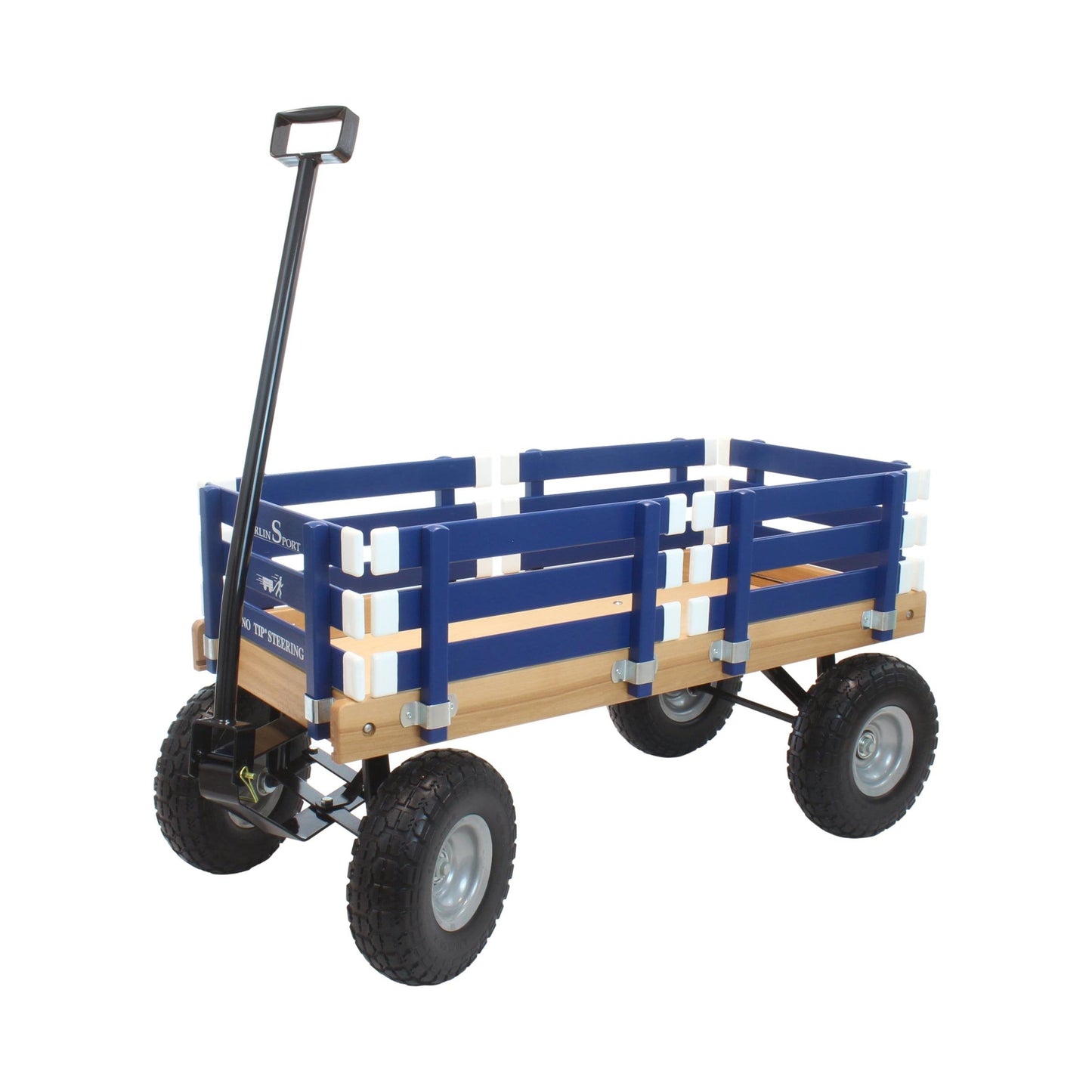 Amish-made Berlin Flyer Sport Wagon Model F410 in red with black handle, designed for children, made in Ohio.