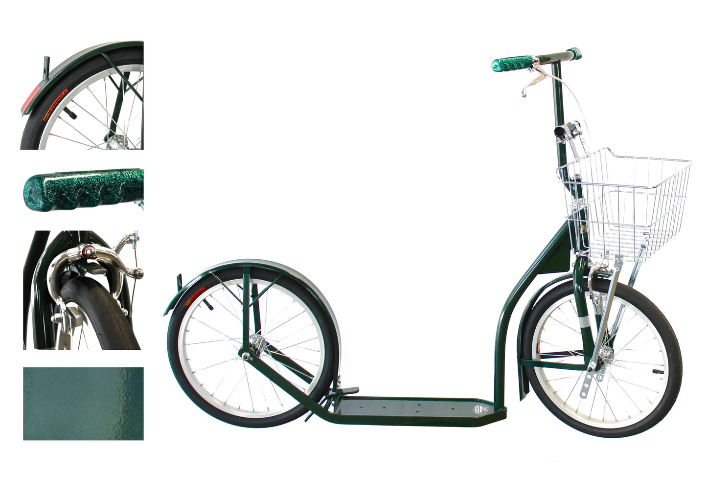 Amish-made Deluxe Kick Scooter Bike for big kids, model 1660, with sturdy handlebars and a sleek sport design.