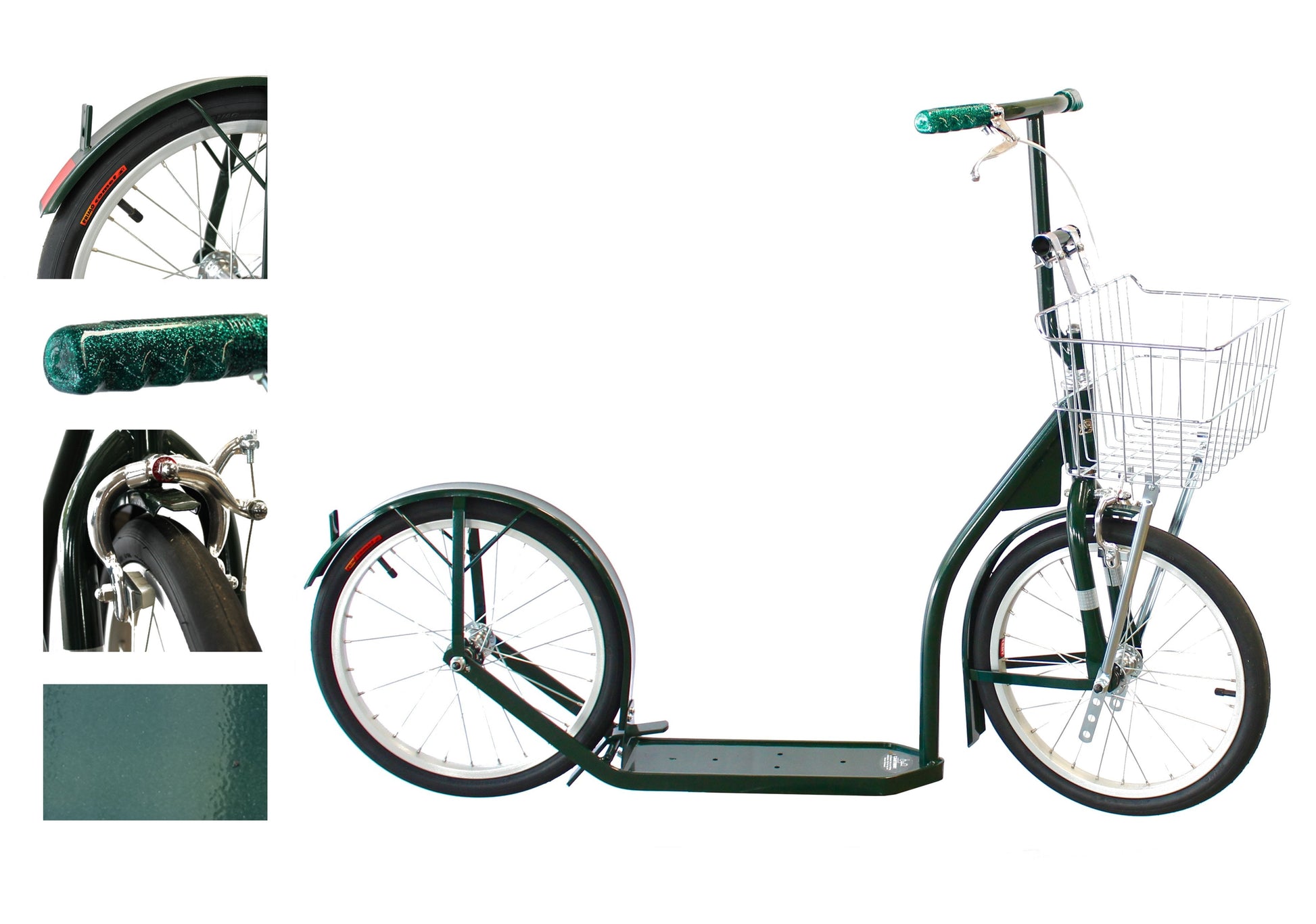 Amish-made Deluxe Kick Scooter Bike for big kids, model 1660, with sturdy handlebars and a sleek sport design.