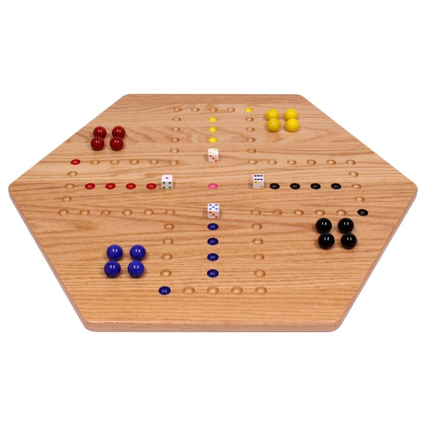 Aggravation Wahoo Marble Board Game, Double-Sided, Hand Painted - AmishToyBox.com ~ Blessings Grow Meadows