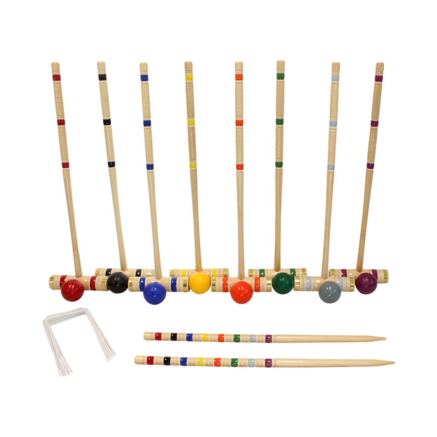 Deluxe 8-Player Croquet Game Set, Wooden Holder or Duffel Carry Bag - AmishToyBox.com ~ Blessings Grow Meadows