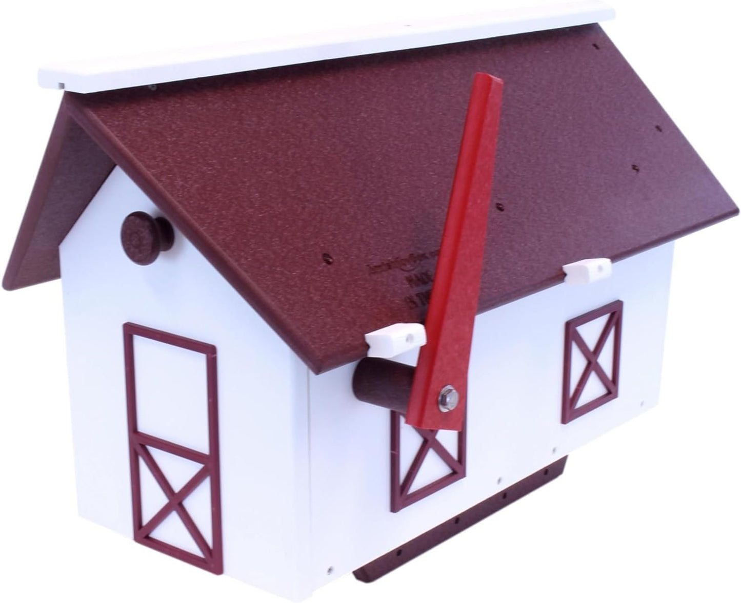 Amish-made post mount mailbox with weather-proof poly lumber and UV-resistant finish, designed for durable outdoor use.