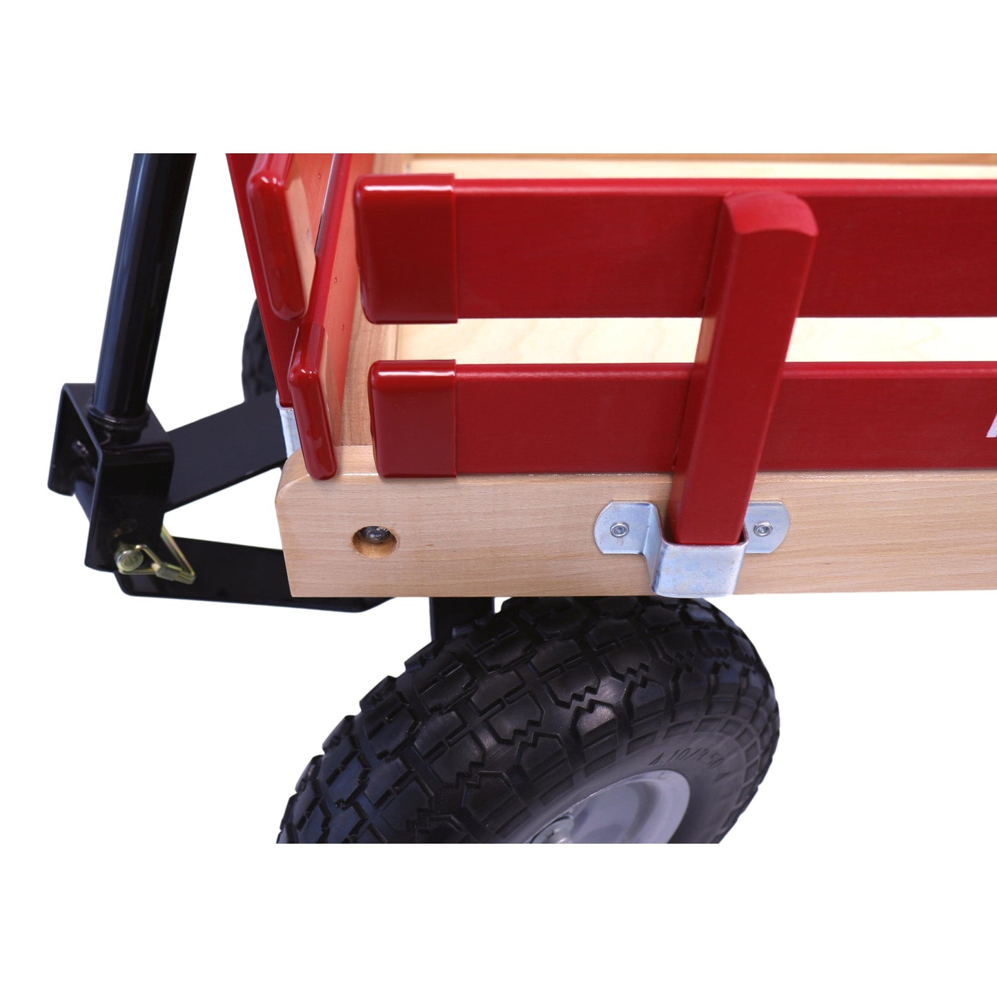 Amish-made Berlin Big-Foot Kid's Wagon Model F300 pull-behind wagon with wooden construction and large wheels, designed for children.