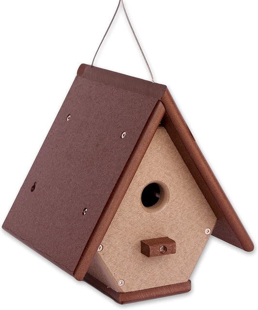 Amish-Made Hanging Wren House, Eco-Friendly Poly Lumber - AmishToyBox.com ~ Blessings Grow Meadows