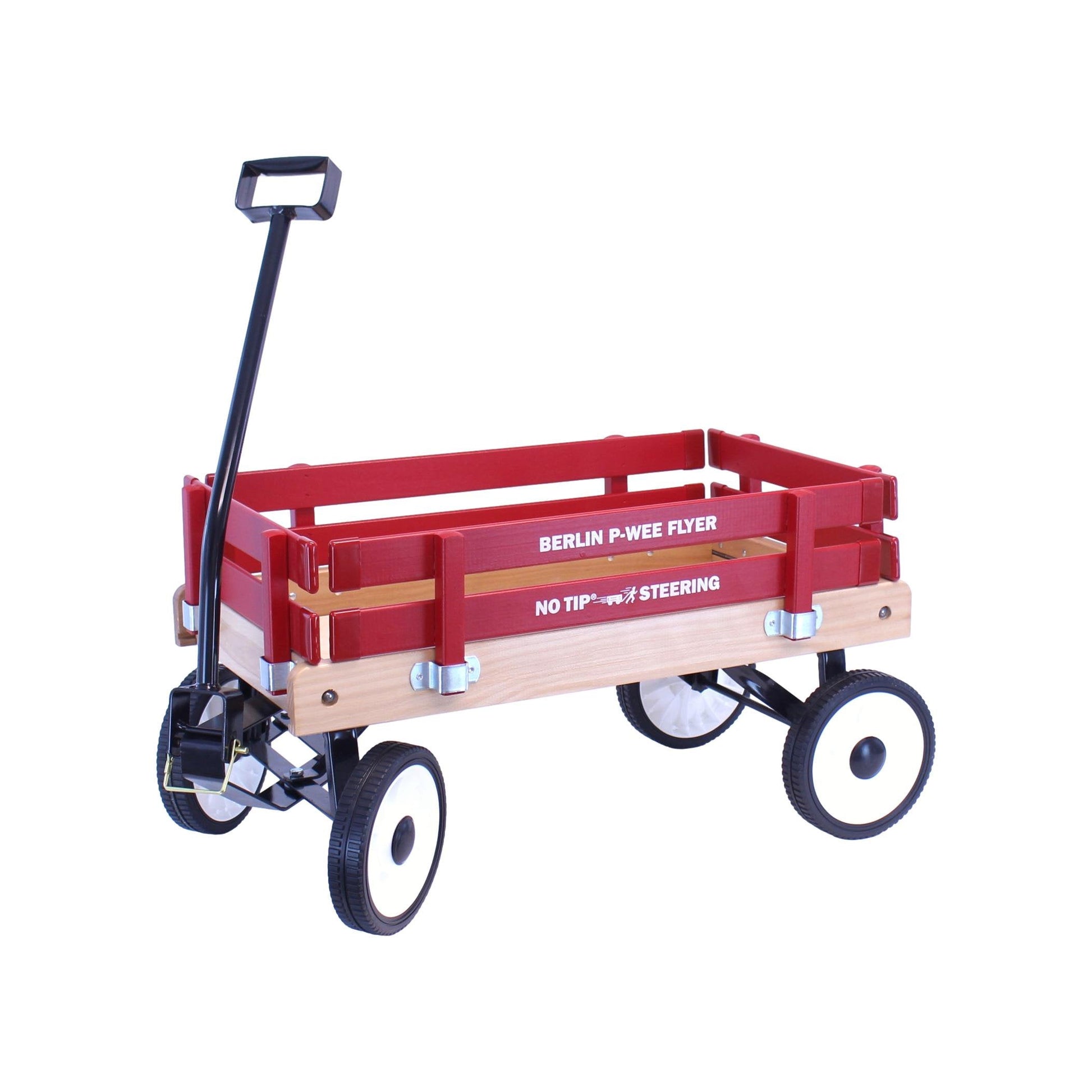 Amish-made Berlin P-Wee Wagon Model F257 in natural wood with rounded edges, designed for children, by AmishToyBox.com