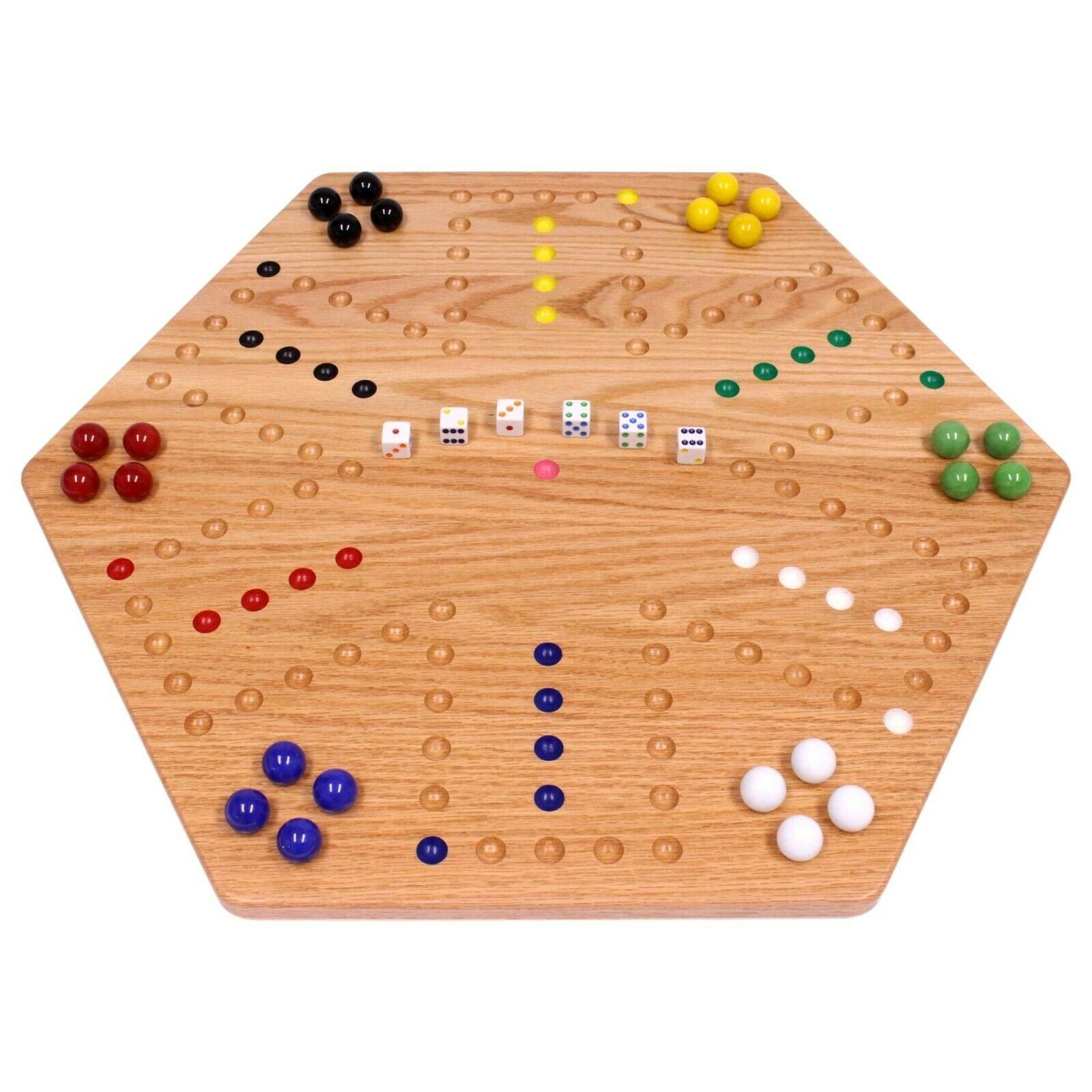 Aggravation Wahoo Marble Board Game, Double-Sided, Hand Painted - AmishToyBox.com ~ Blessings Grow Meadows