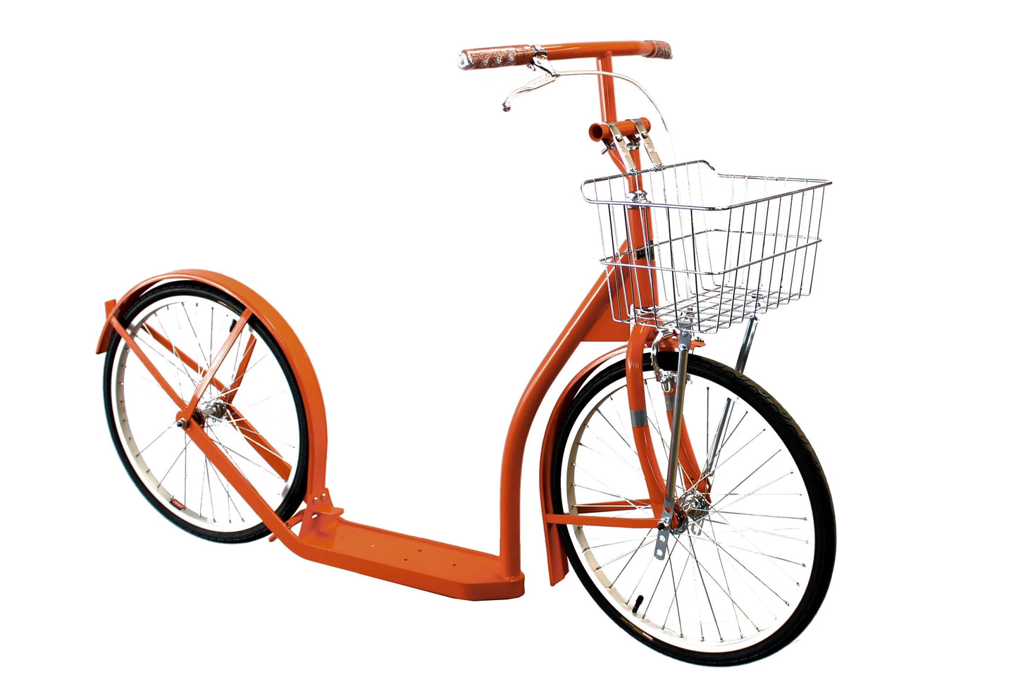 AmishMade Deluxe Kick Scooter Bike Model 2060 for youth and adults, black sports scooter with sturdy handlebar and wheels.