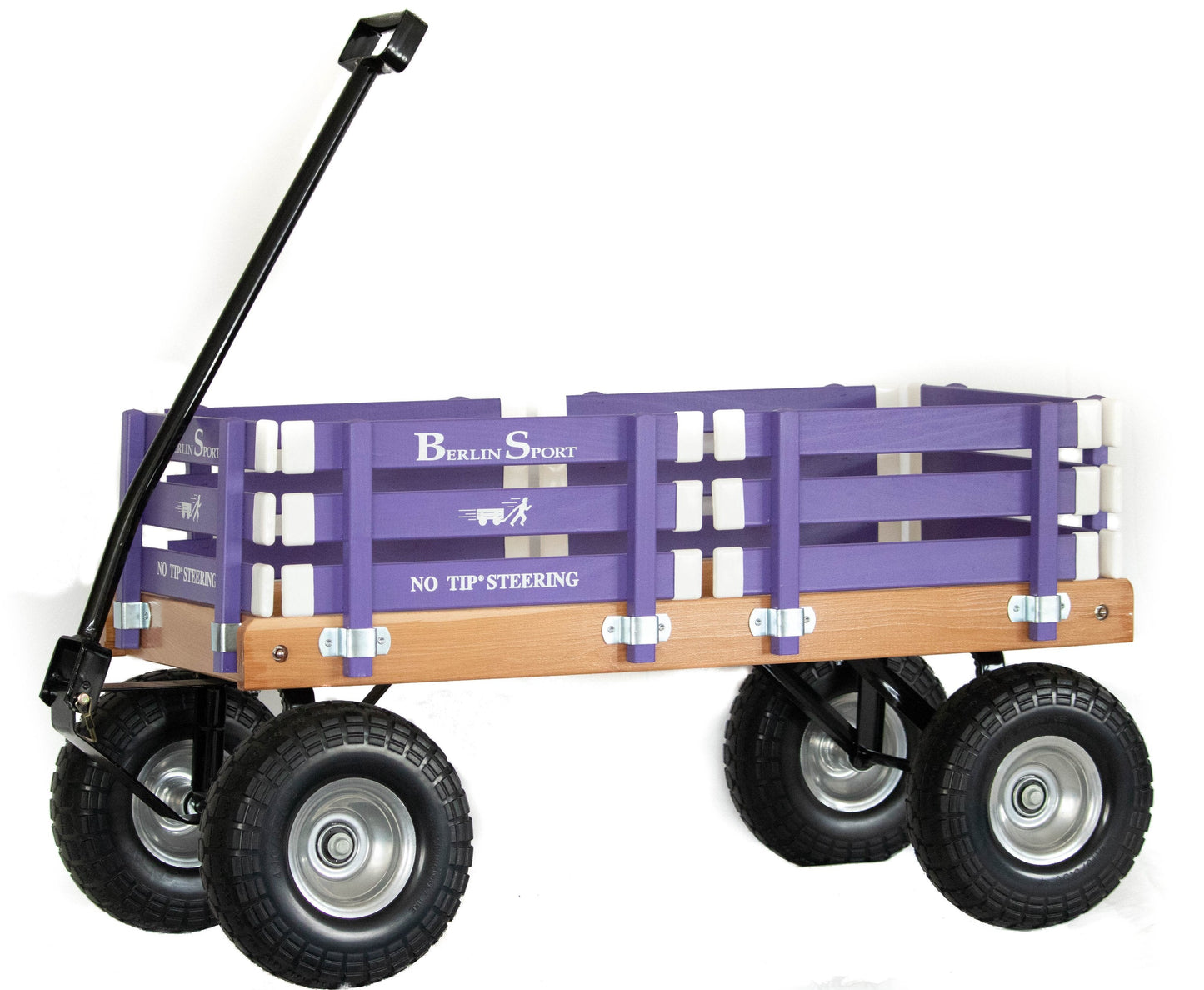 Amish-made Berlin Flyer Sport Wagon Model F410, a durable wooden scooter and wagon for children, crafted in Ohio.