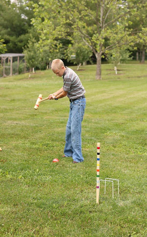 Deluxe 8-Player Croquet Game Set, Wooden Holder or Duffel Carry Bag - AmishToyBox.com ~ Blessings Grow Meadows