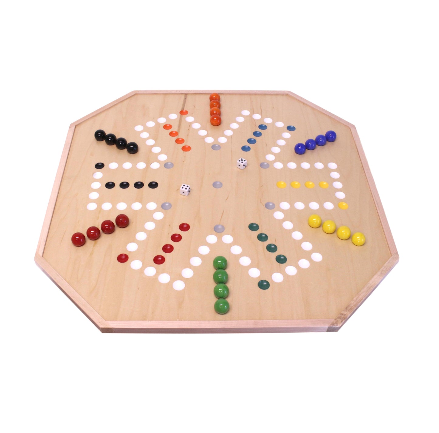 Large 25-inch Deluxe Wooden Aggravation Marble Game Board, double-sided, featuring colorful marbles and detailed wooden craftsmanship.