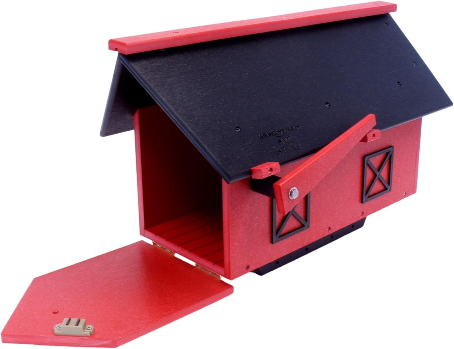 Amish-made mailbox with post mount, weather-proof poly lumber, UV-resistant, designed for durable outdoor use