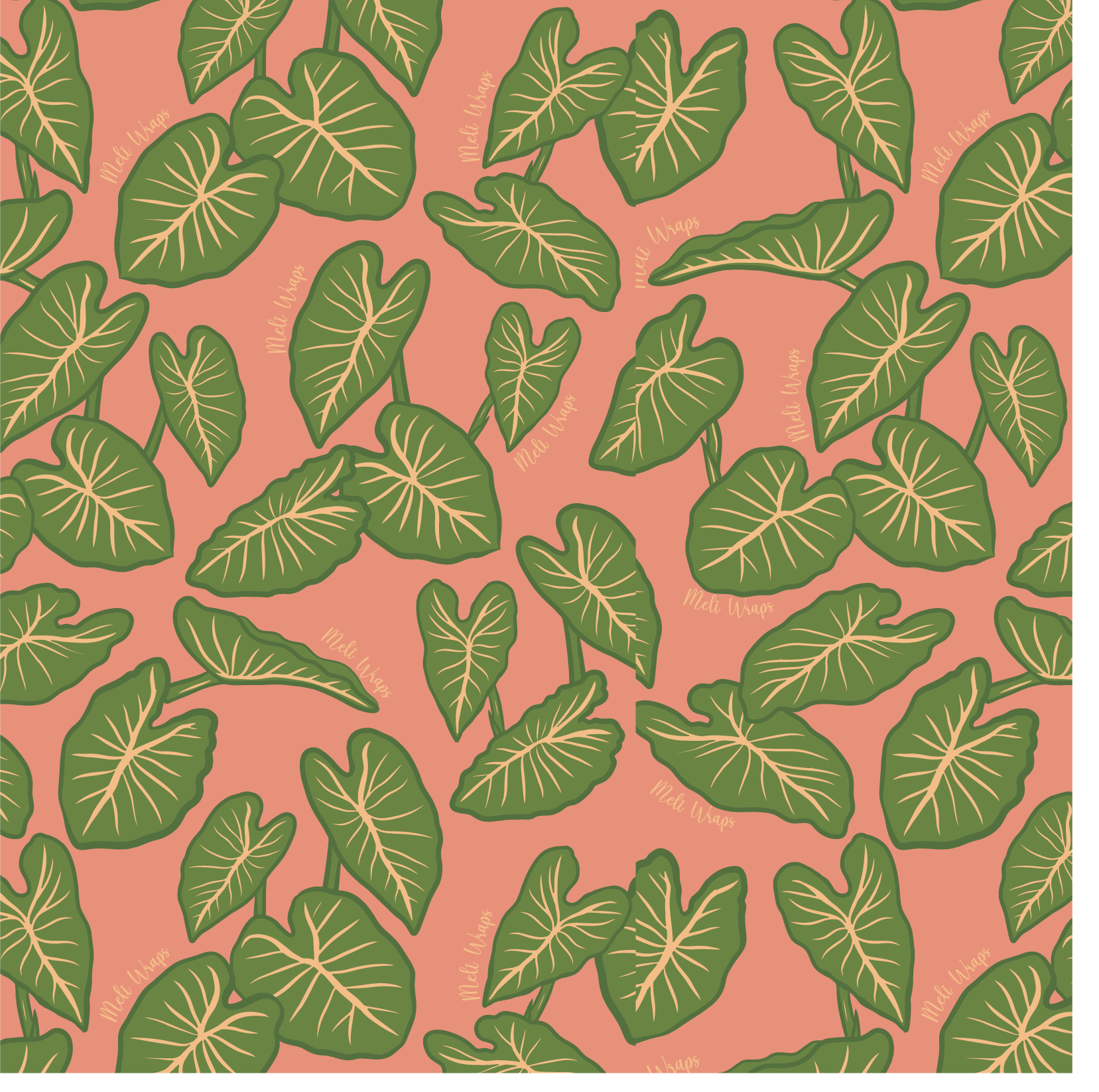 Beeswax Wrap Bulk Roll - Kalo Print - Blessings Grow Meadows