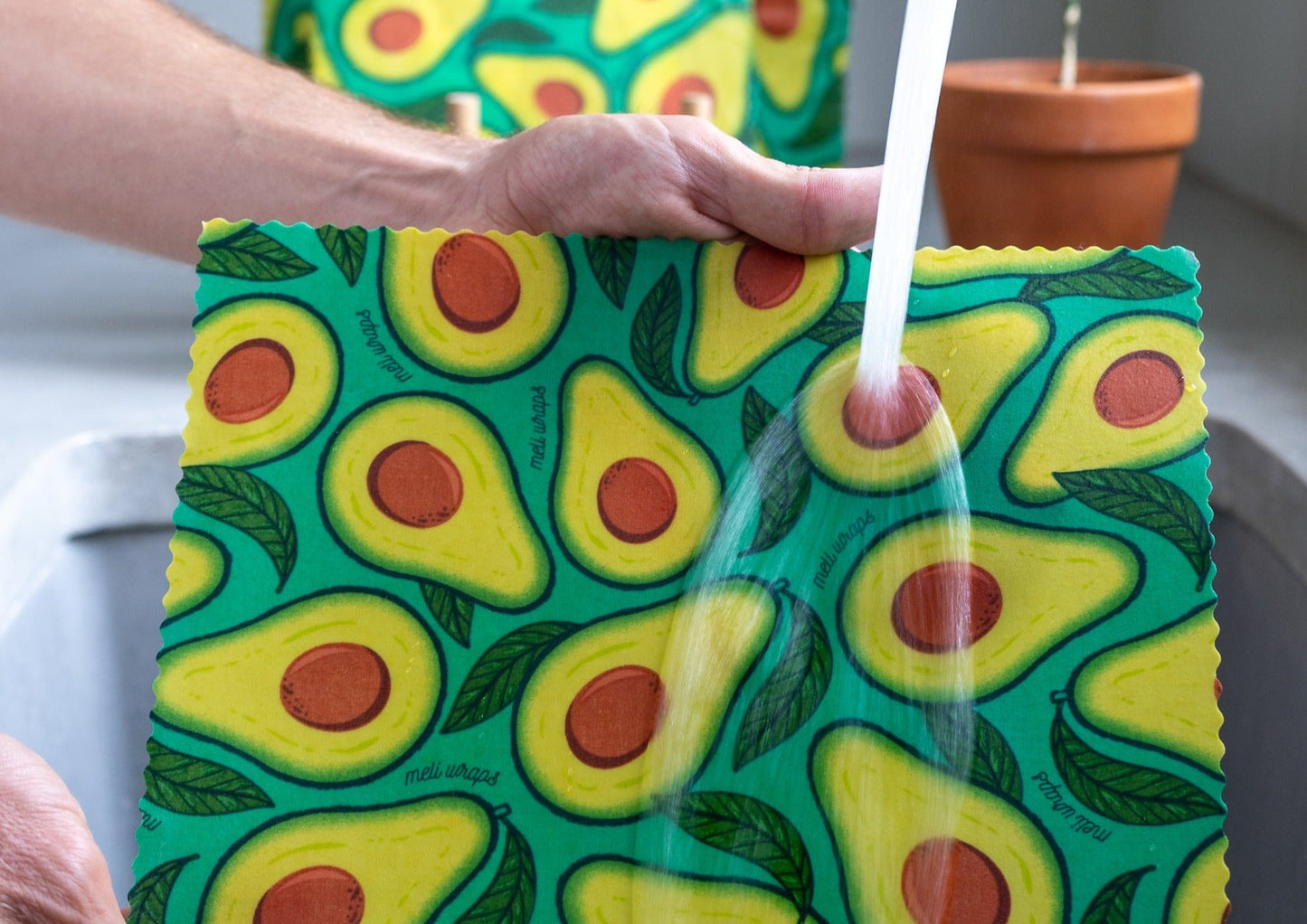 Beeswax Food Wrap - Avocado Print - Blessings Grow Meadows