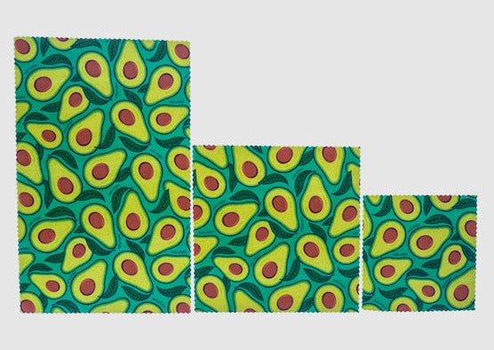 Beeswax Food Wrap - Avocado Print - Blessings Grow Meadows