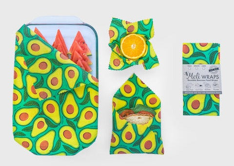 Beeswax Food Wrap - Avocado Print - Blessings Grow Meadows