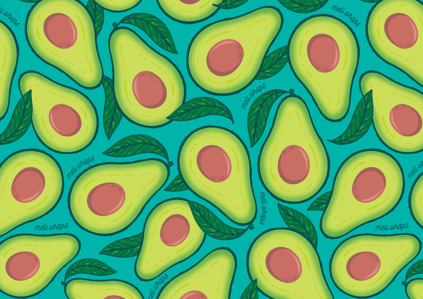 Beeswax Food Wrap - Avocado Print - Blessings Grow Meadows