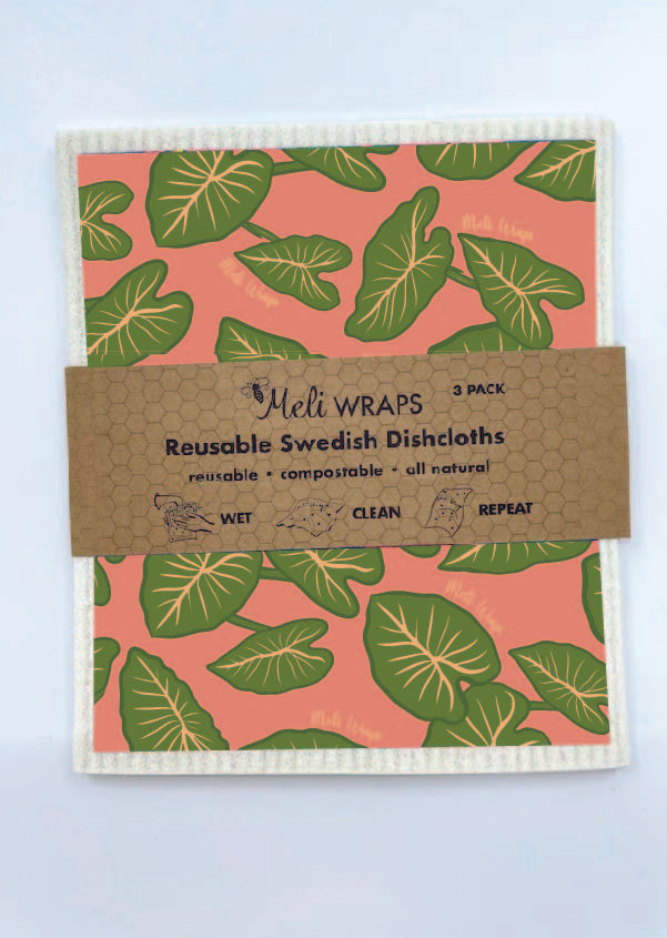 Meli Wraps Kalo Gift Set with reusable beeswax wraps in various sizes and vibrant patterns for eco-friendly food storage.