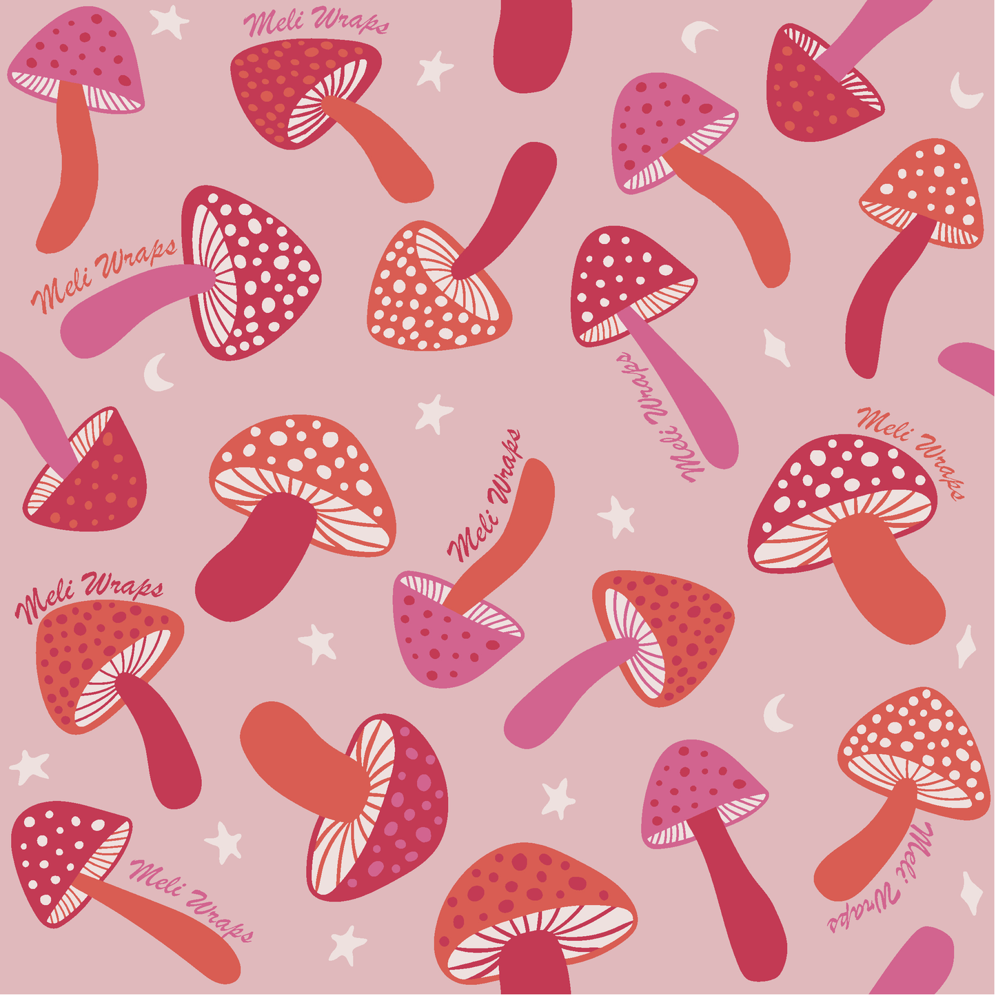 Pink Mushroom Swedish Dish Cloth Set of 3 - Blessings Grow Meadows