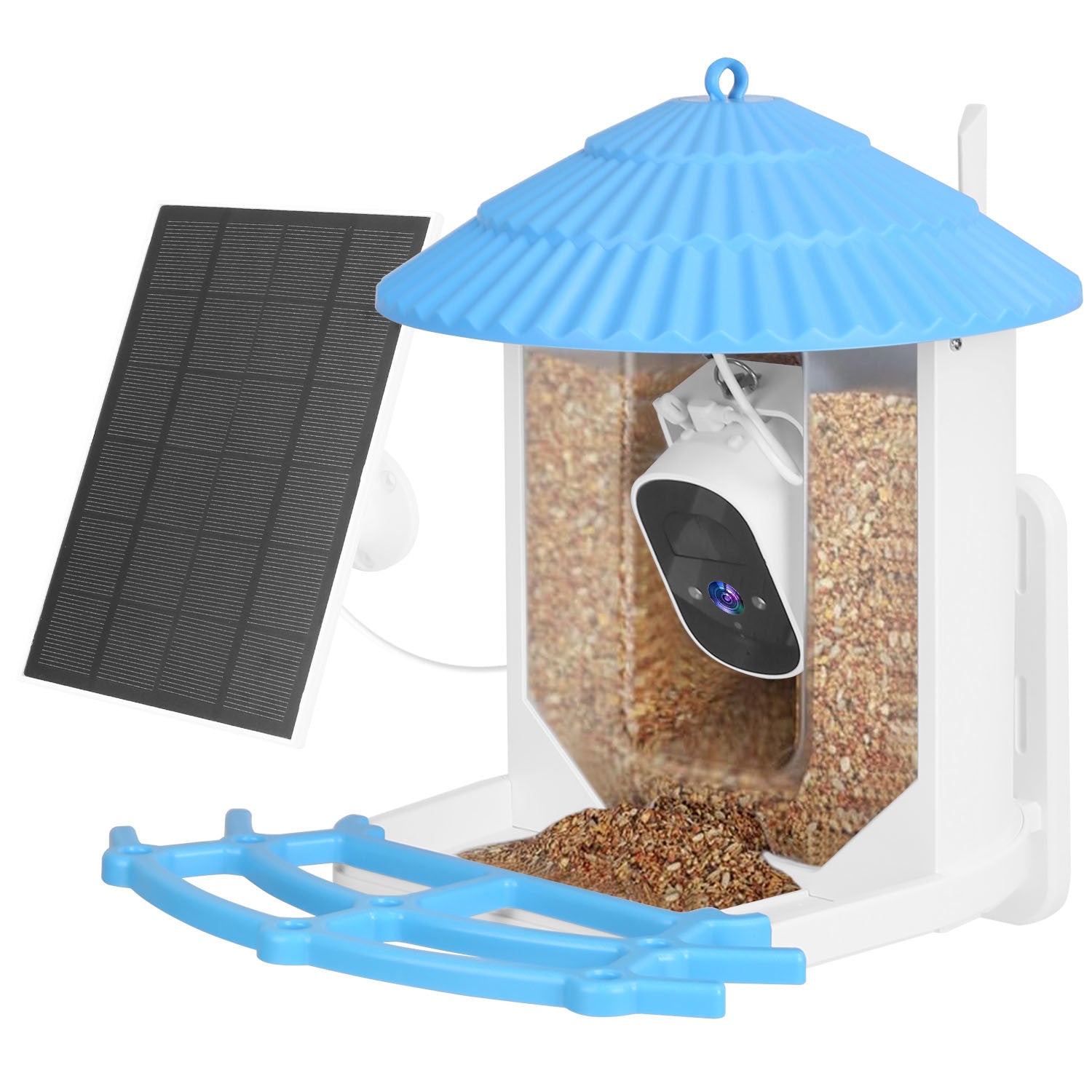 Solar Powered Smart Bird Feeder 2K Bird Watching Camera With PIR Motion AI Birds Species Identify Two-Way Audio Real-Time App Notification Capture Video Gift For Bird Lover - Blessings Grow Meadows