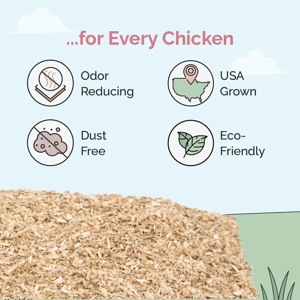 Mile Four hemp bedding for chicken coops, 44 lb bag showing soft, natural hemp material for poultry bedding and coop comfort.