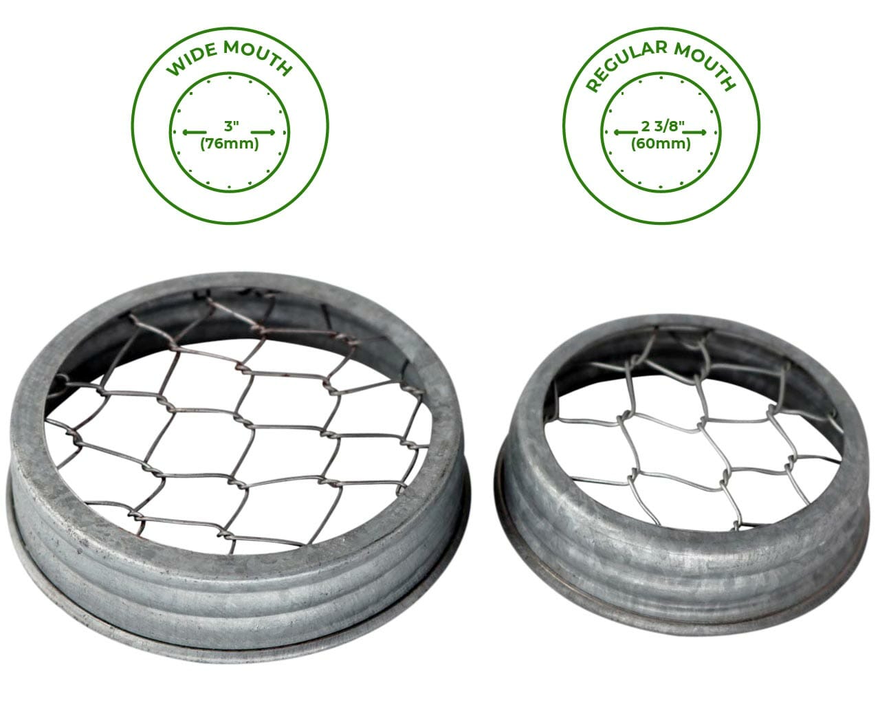 Galvanized Metal Flower Organizer Frog Lid for Mason Jars - Blessings Grow Meadows