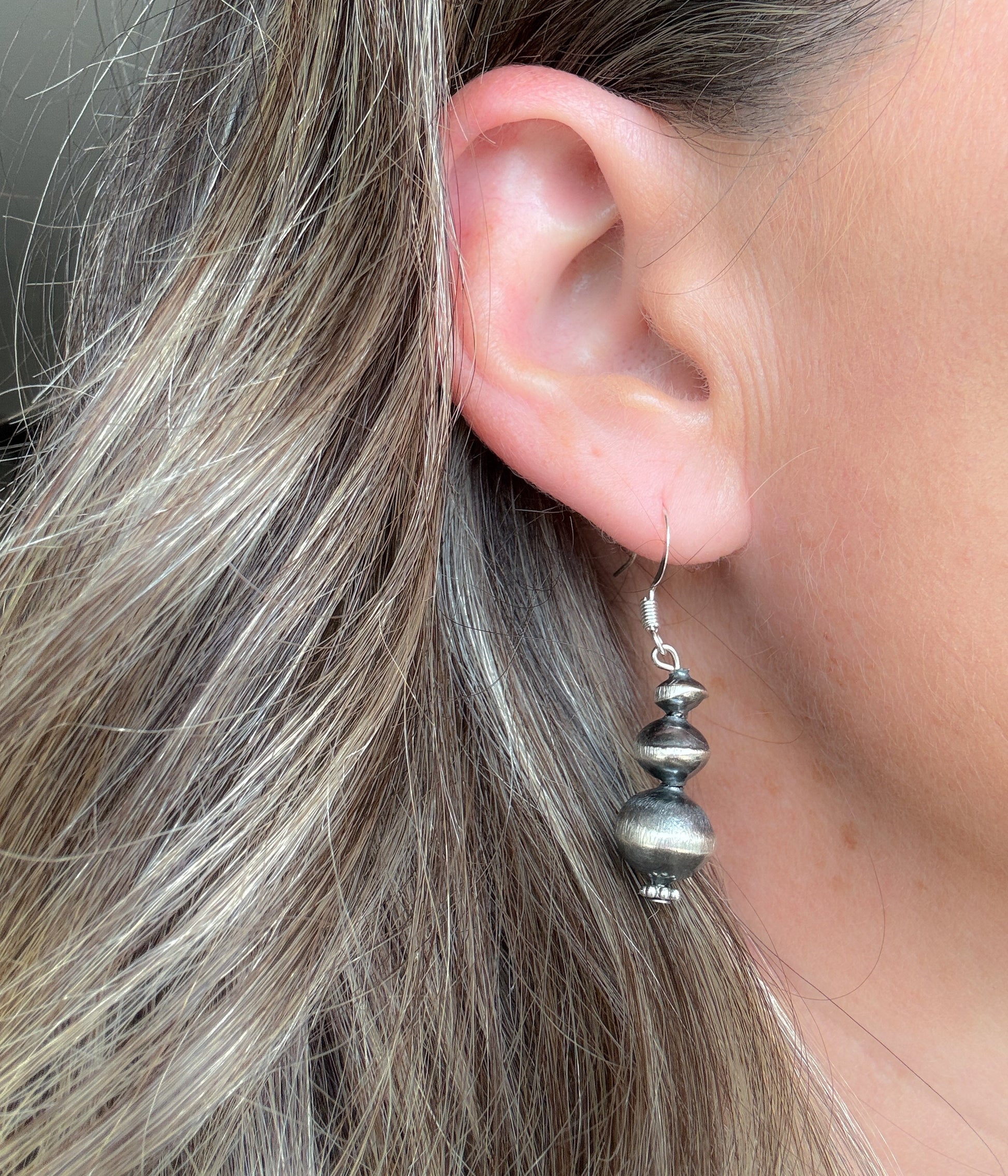 Saucer Authentic Navajo Pearl Earrings - Blessings Grow Meadows -