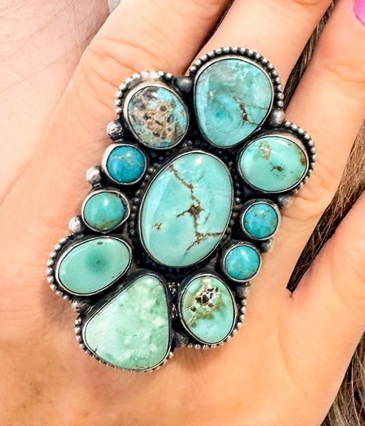 Ella Peters Large Cluster Ring - Blessings Grow Meadows -