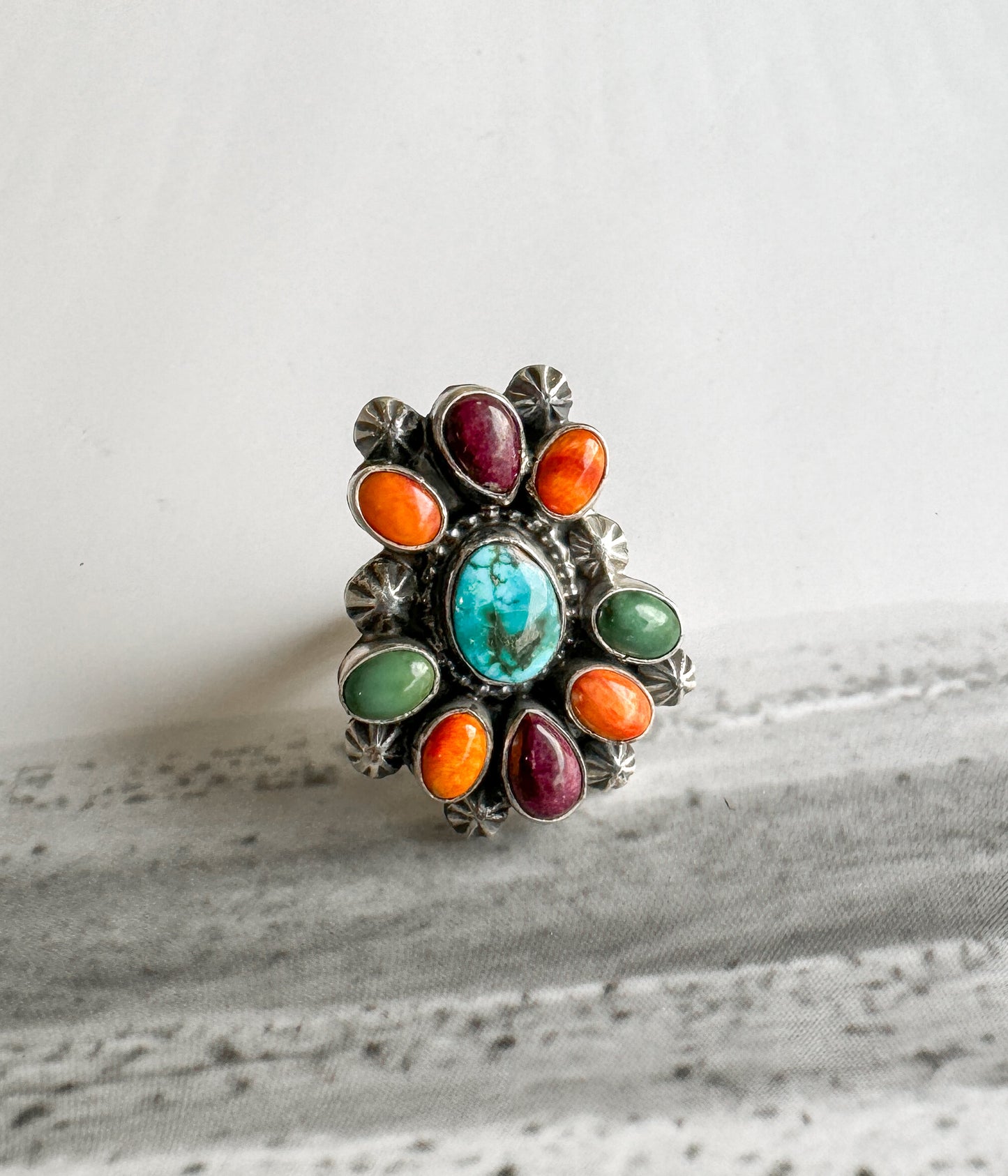 Santa Barbara Multi Stone Ring - Blessings Grow Meadows -