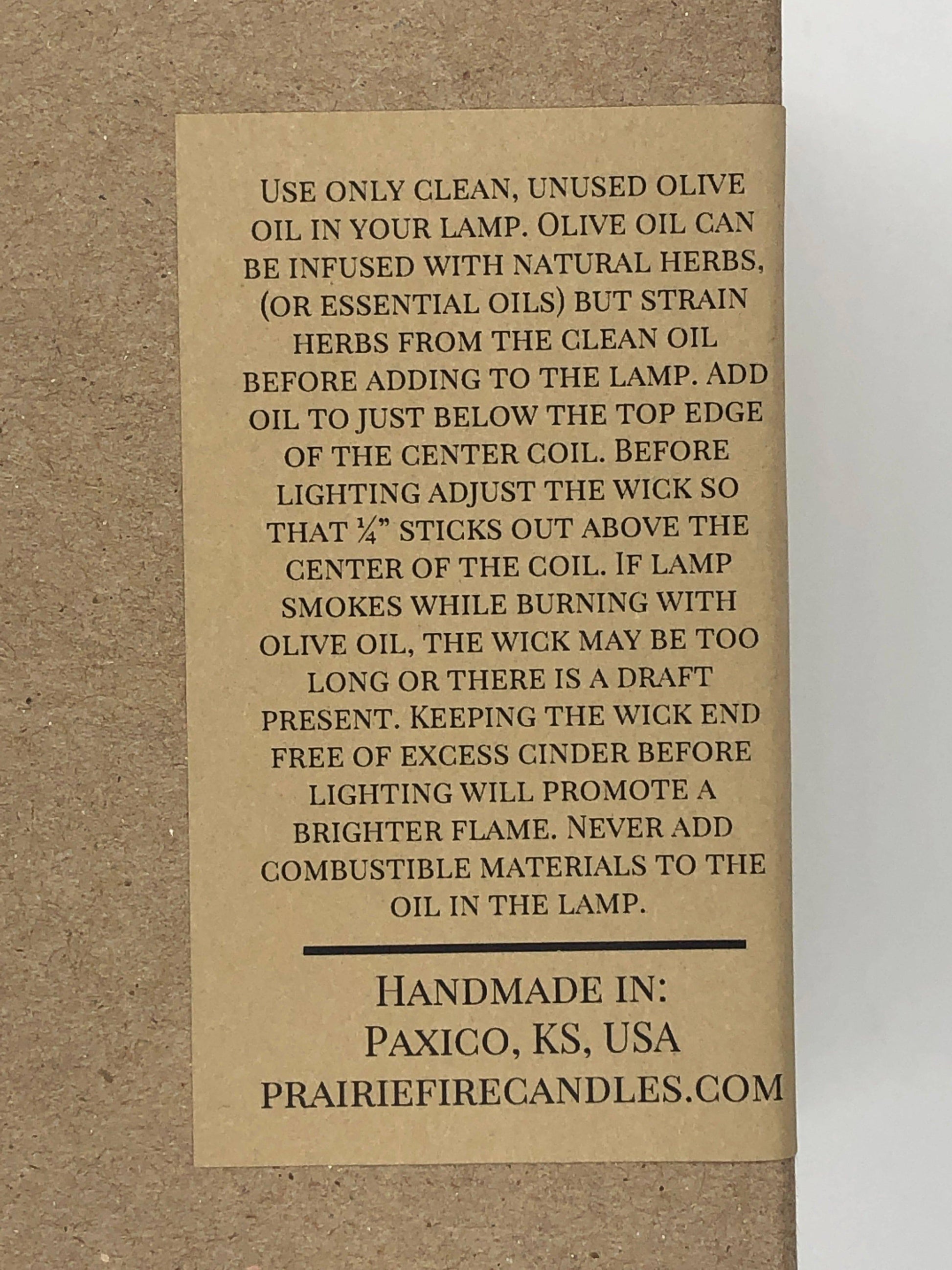 Olive Oil Candle Lamp - Emergency Backup - Power Outage - Blessings Grow Meadows