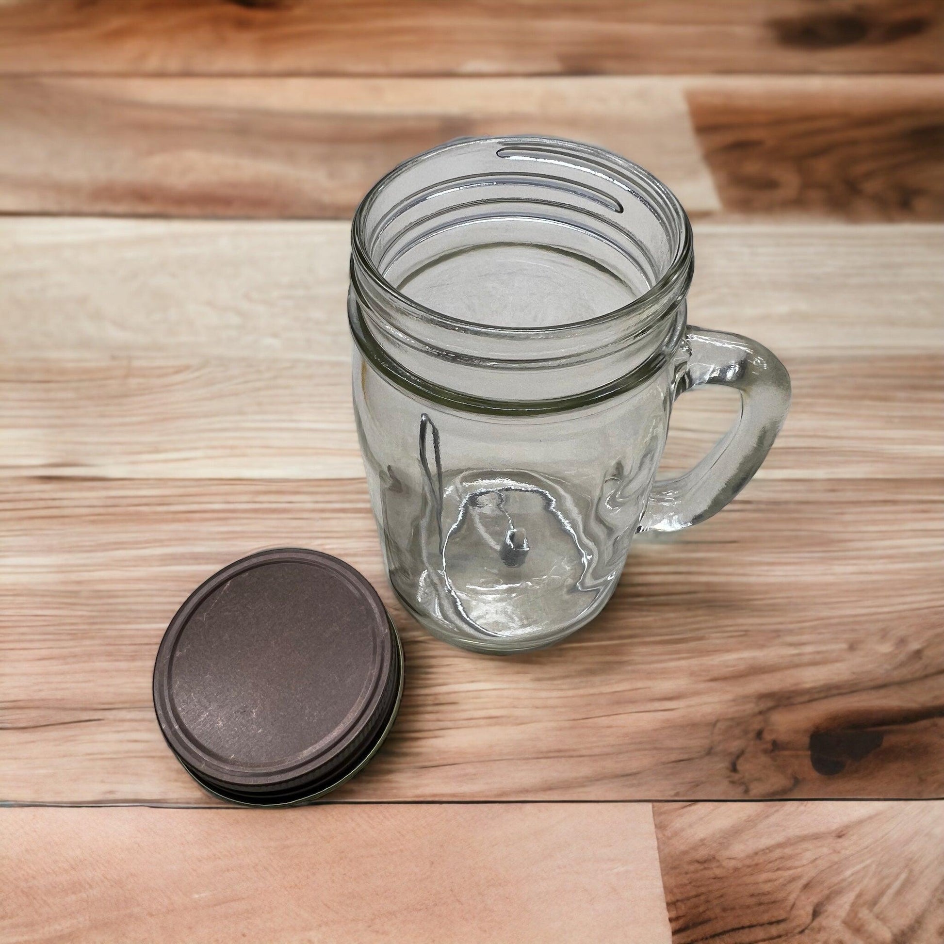 Olive Oil Candle Lamp - Handle Mason Jar - Emergency Backup - Power Outage - Blessings Grow Meadows