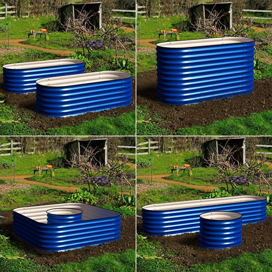 Olle 4-Style Modular Galvanized Raised Garden Beds [Build 1 of 4 Configurations] - Blessings Grow Meadows