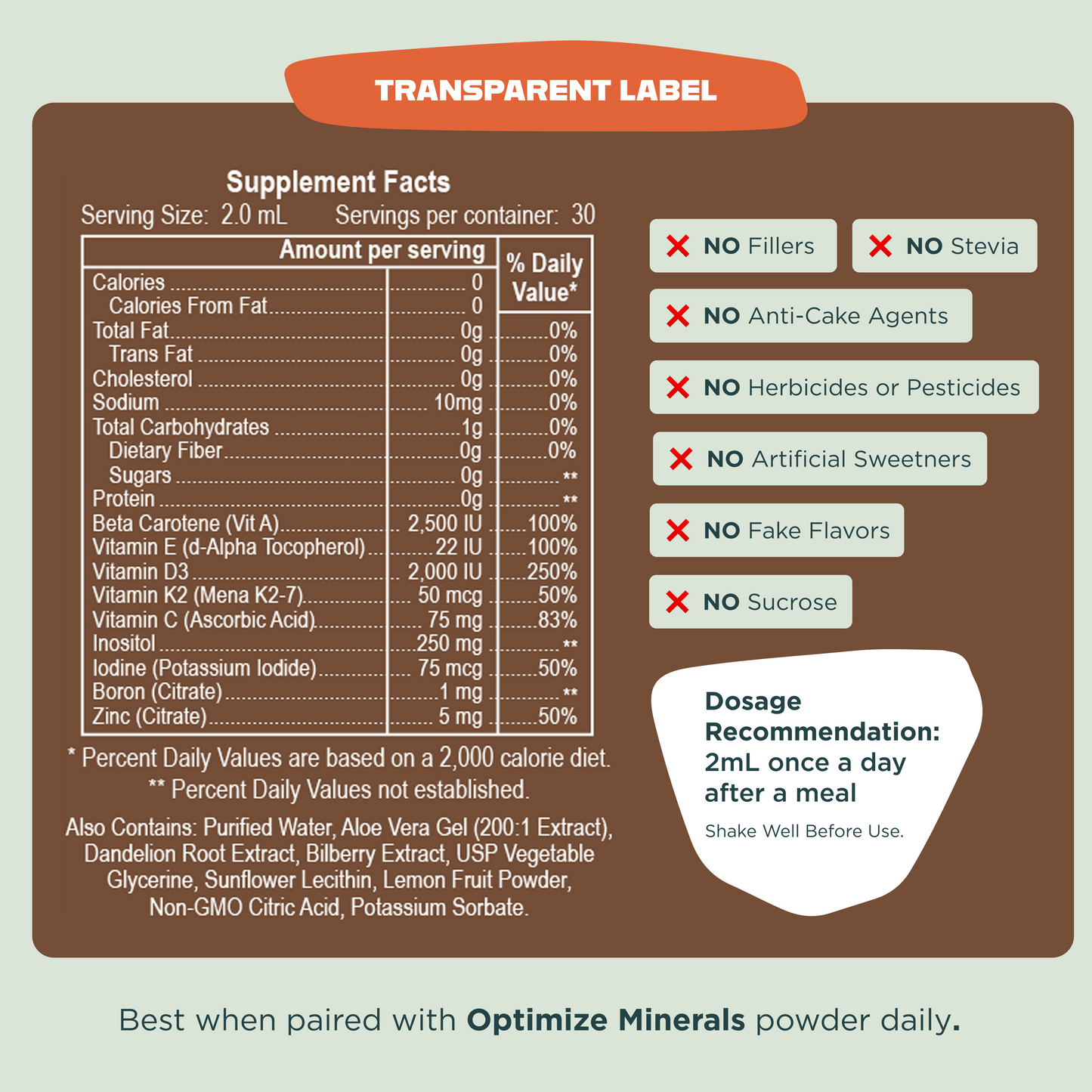 Optimize Minerals and Vitaminz BUNDLE with blood orange flavor, 30-day supply of mineral and vitamin supplements from Optimize Minerals.