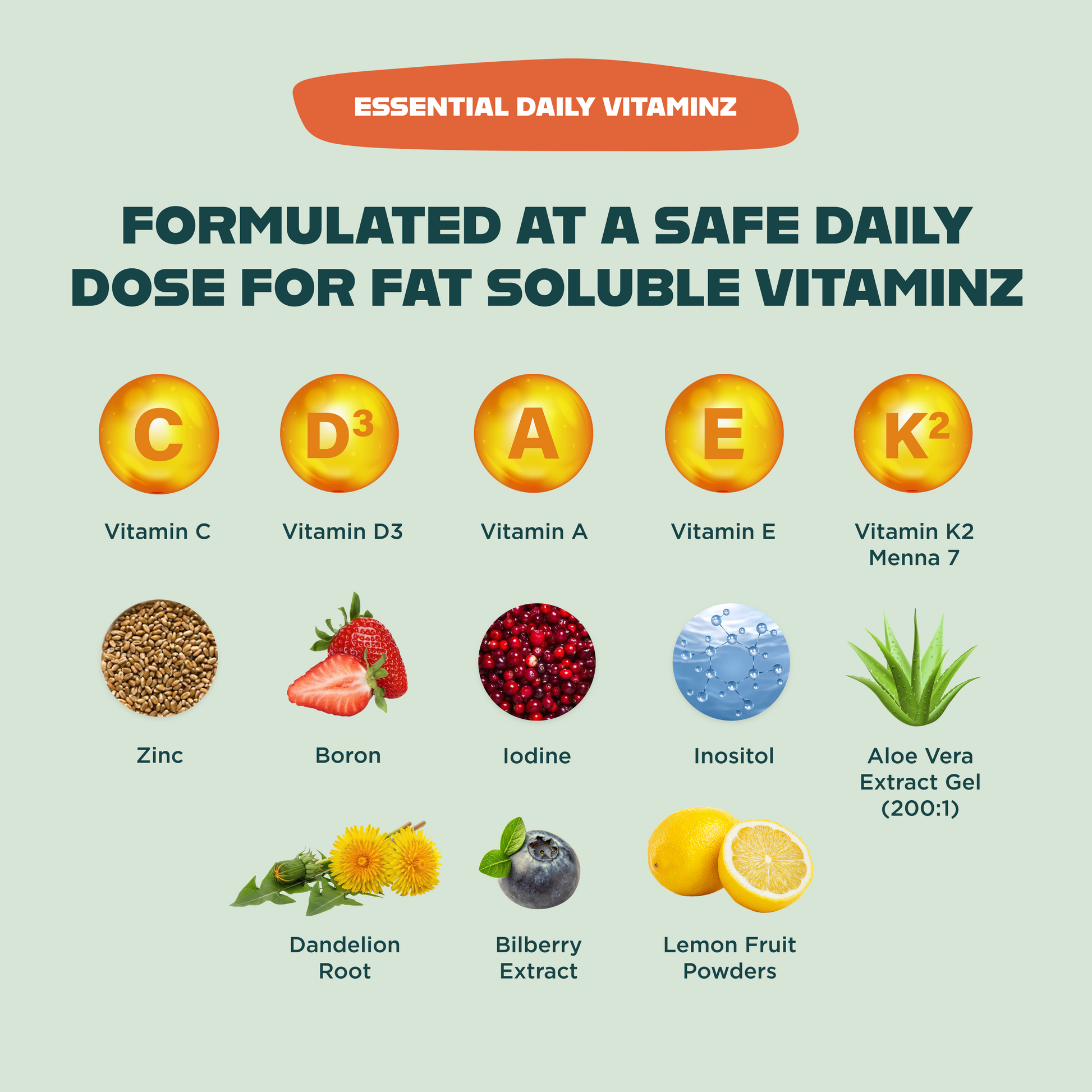 Optimize Minerals and Vitaminz BUNDLE with blood orange flavor, 30-day supply of mineral and vitamin supplements.